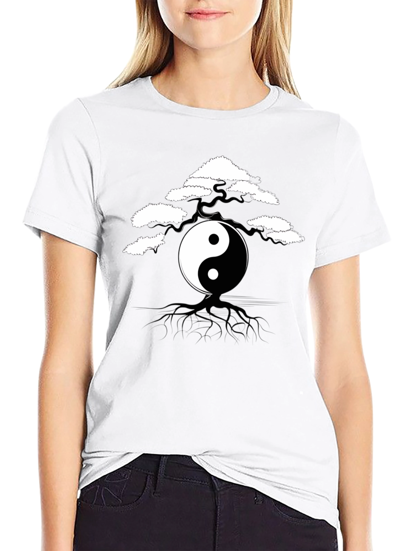 Yin Yang Bonsai Tree Graphic Tee - Unisex