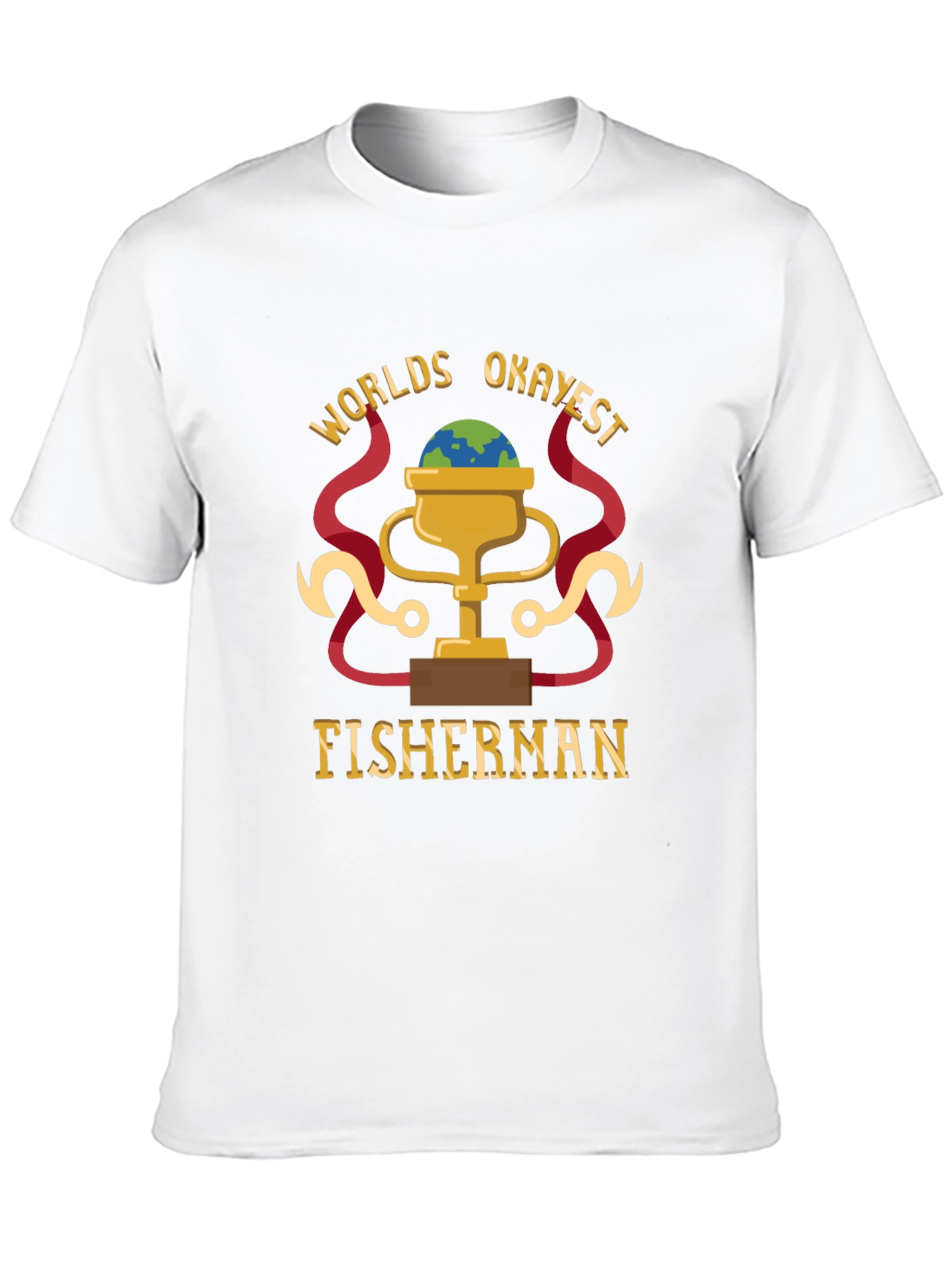 Worlds Okayest Fisherman Graphic T-Shirt