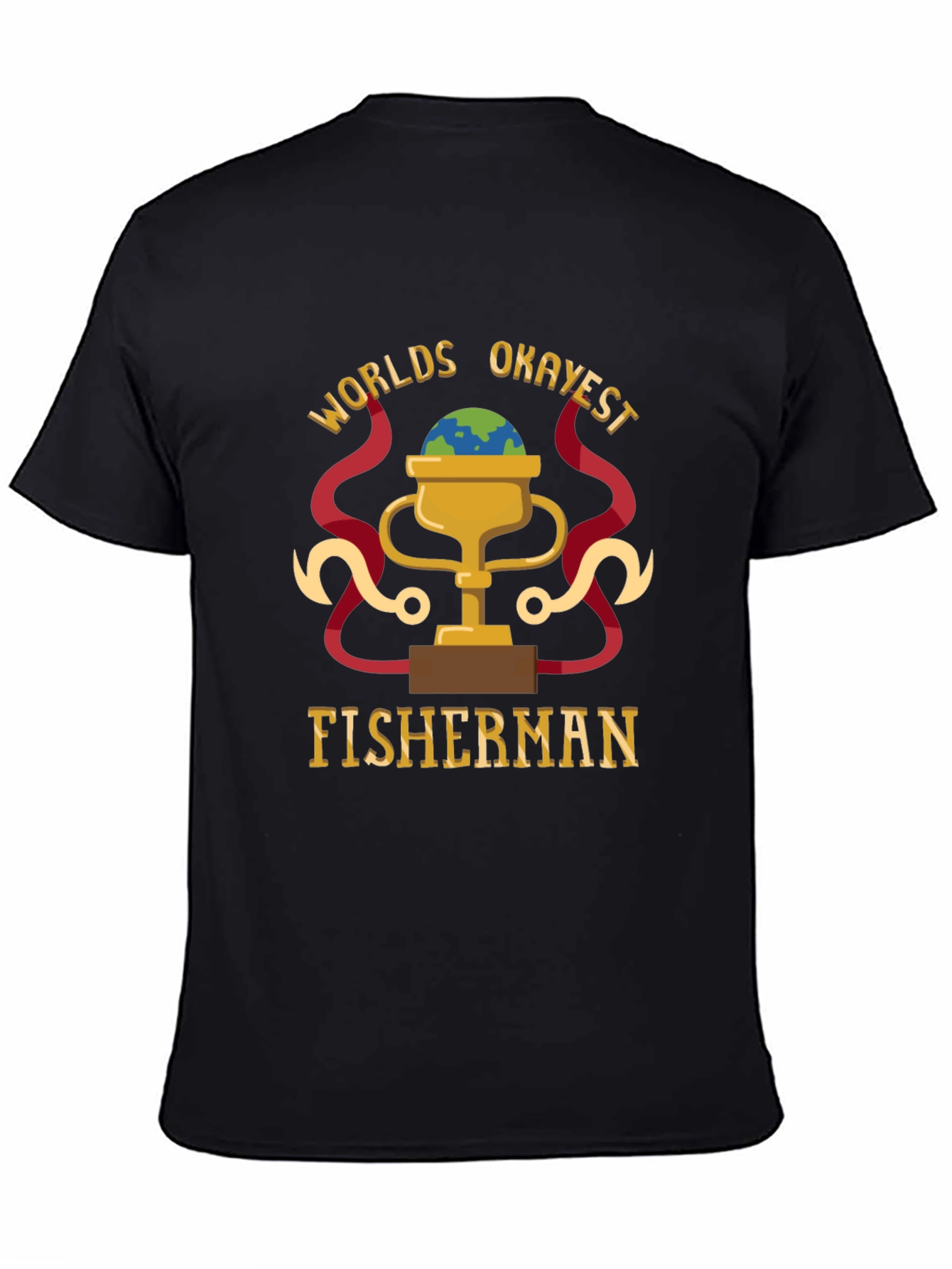 Worlds Okayest Fisherman Graphic T-Shirt