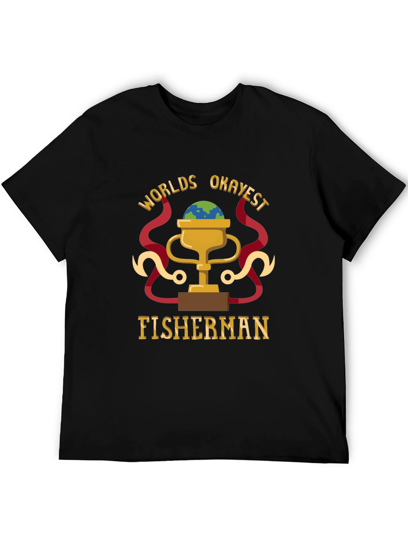 Worlds Okayest Fisherman Graphic T-Shirt