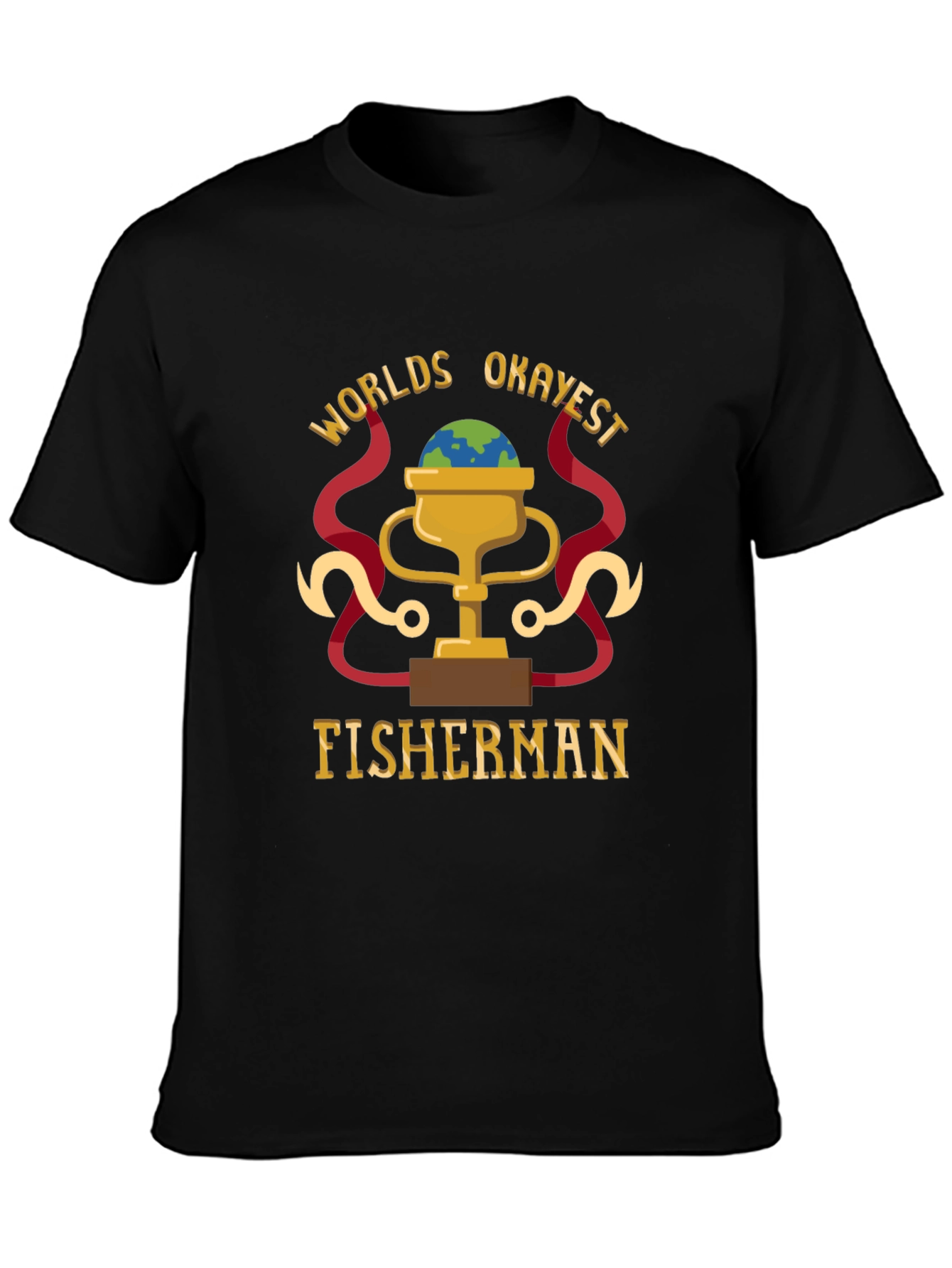 Worlds Okayest Fisherman Graphic T-Shirt