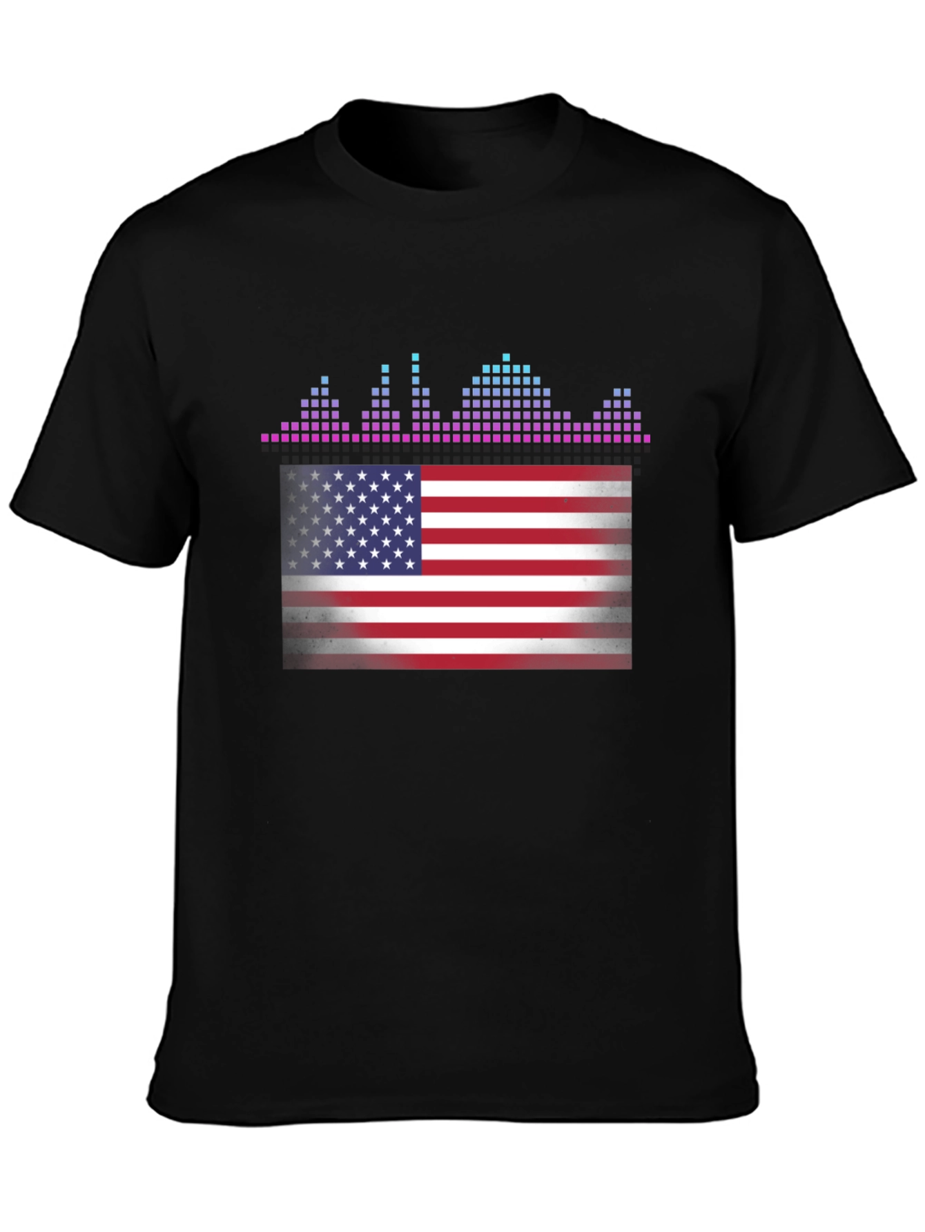 American Flag Equalizer T-Shirt - Patriotic Design
