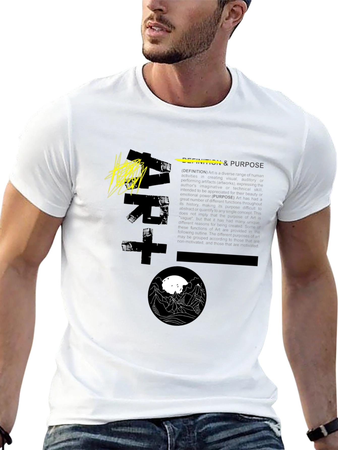 Art & Purpose Graphic Print Black T-Shirt