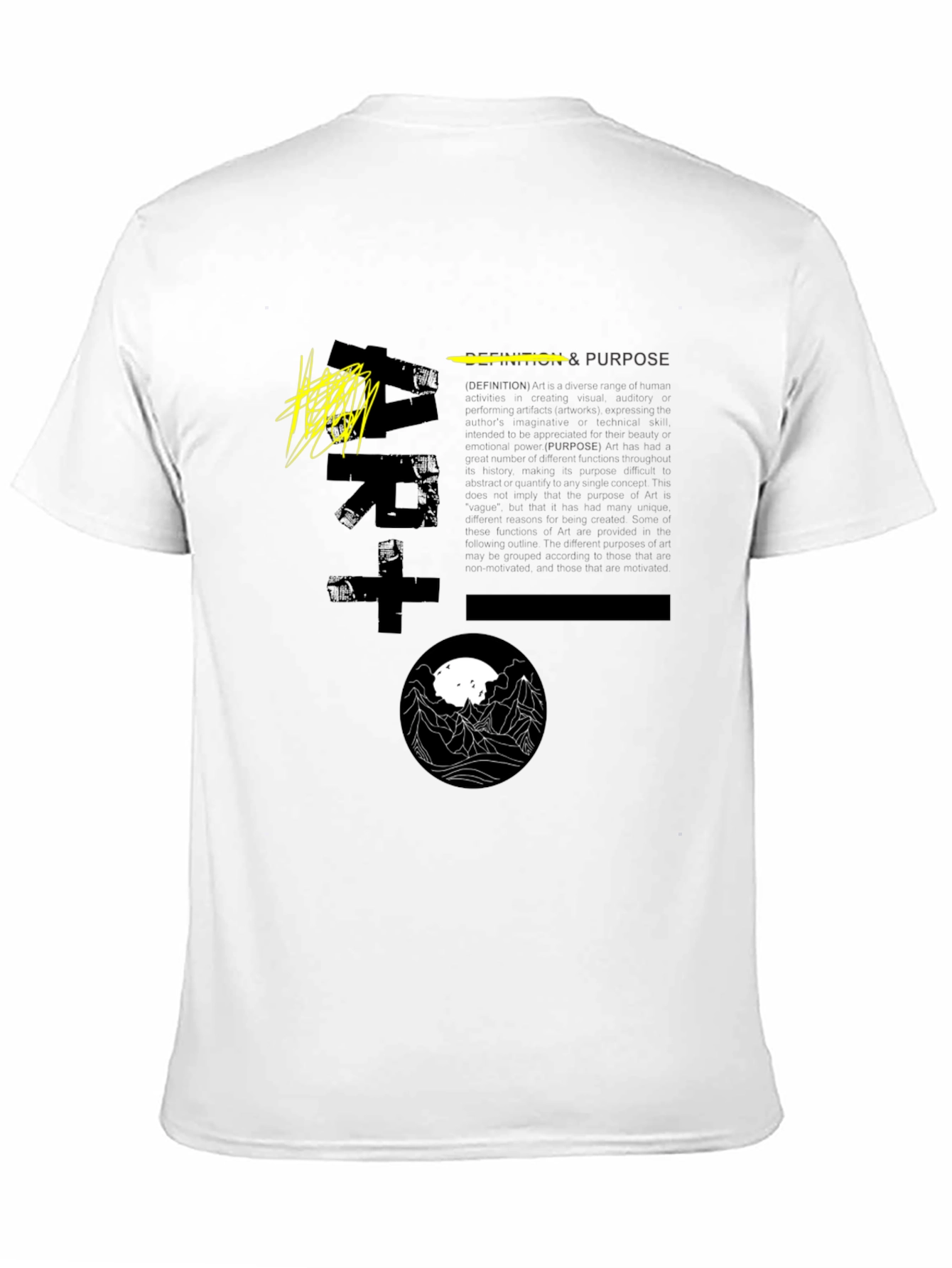 Art & Purpose Graphic Print Black T-Shirt
