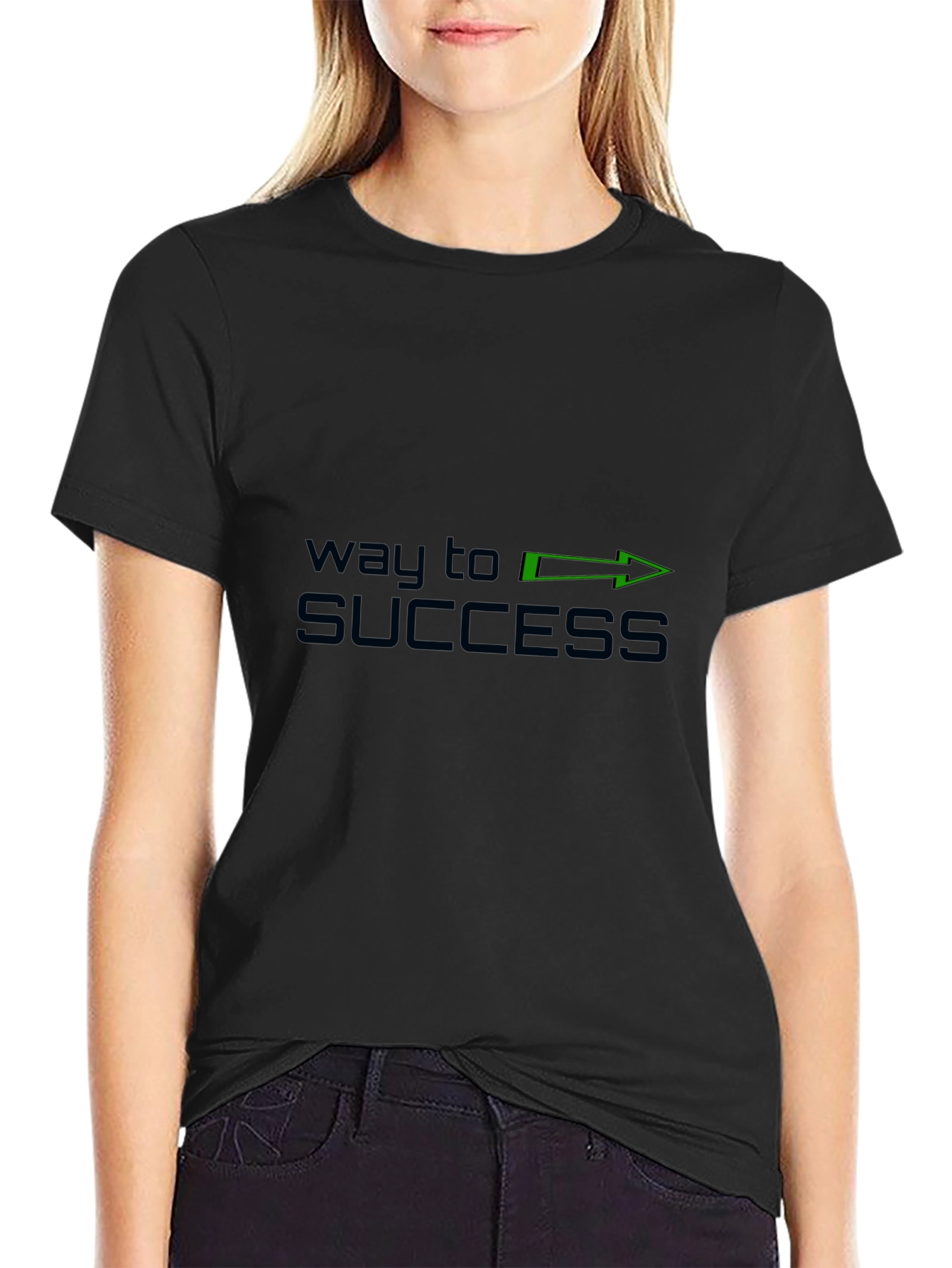 Way To Success Graphic Tee - Black