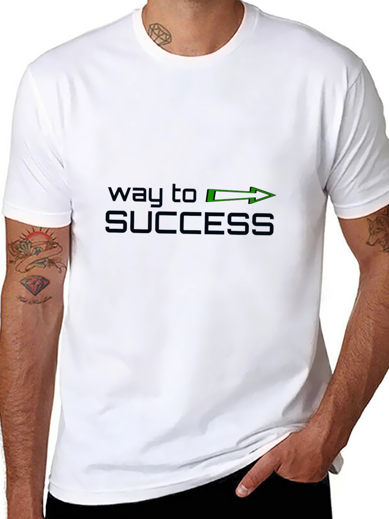 Way To Success Graphic Tee - Black