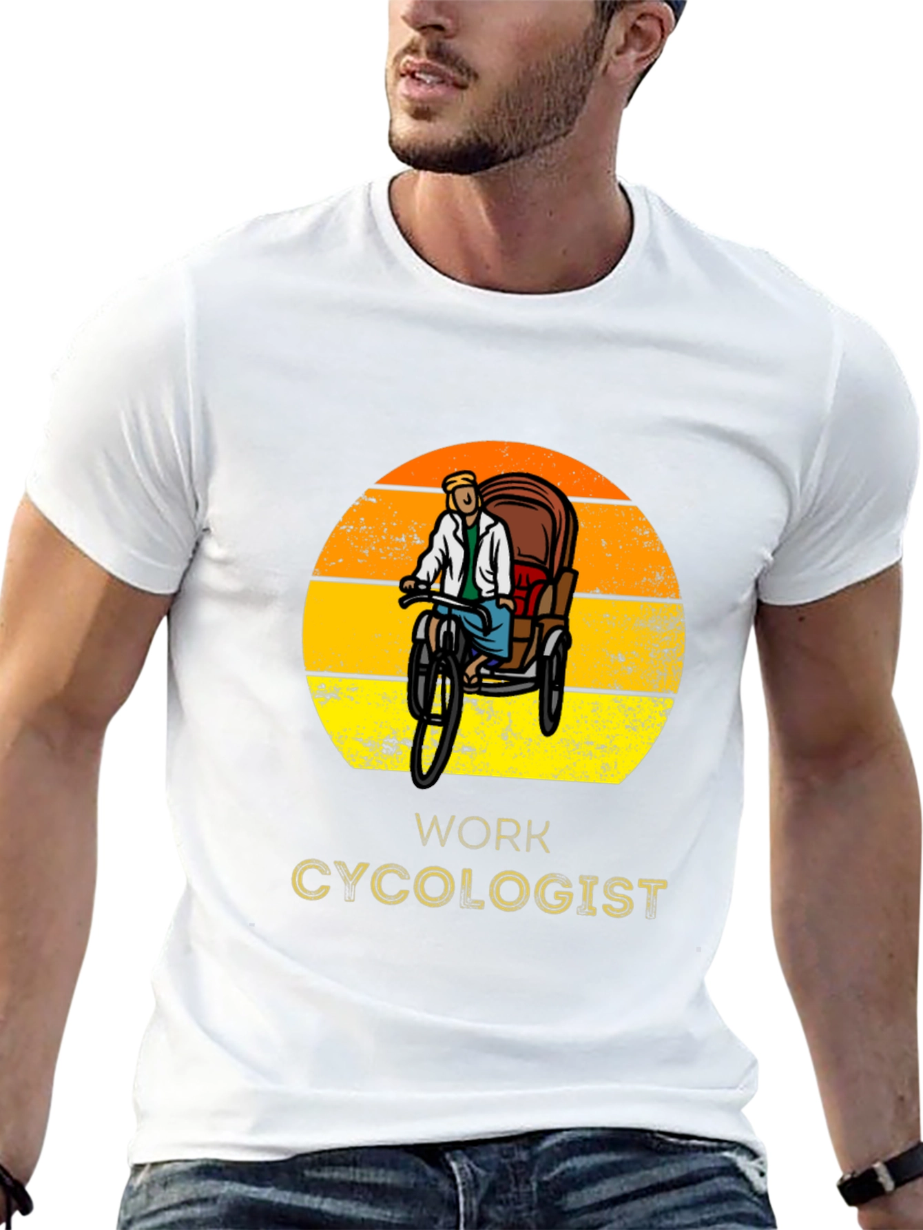 Work Cycologist T-Shirt - Rickshaw Design