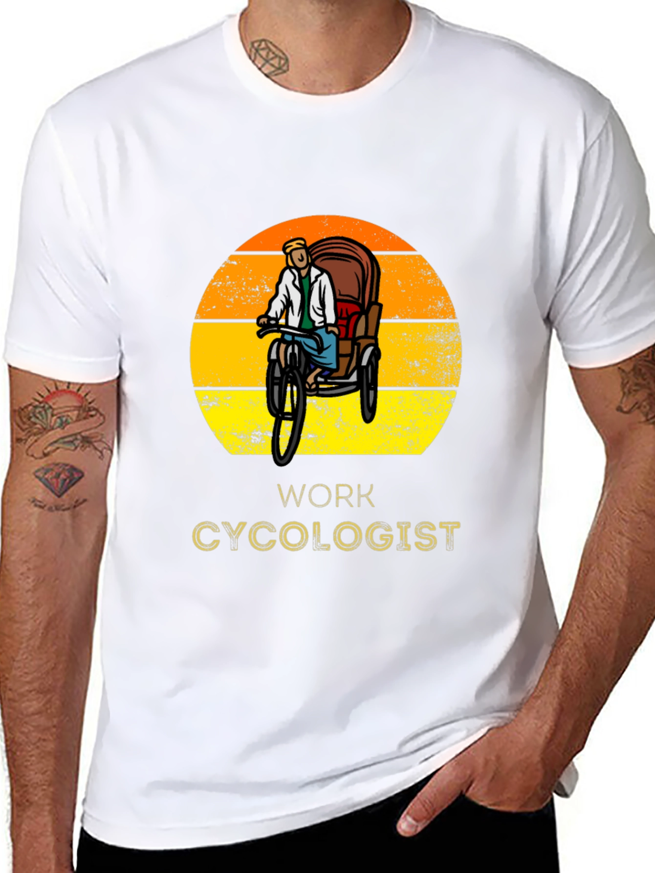 Work Cycologist T-Shirt - Rickshaw Design