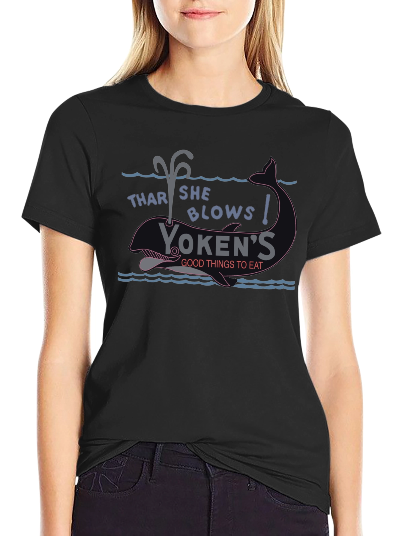 Yokens Thar She Blows Graphic Tee - Black