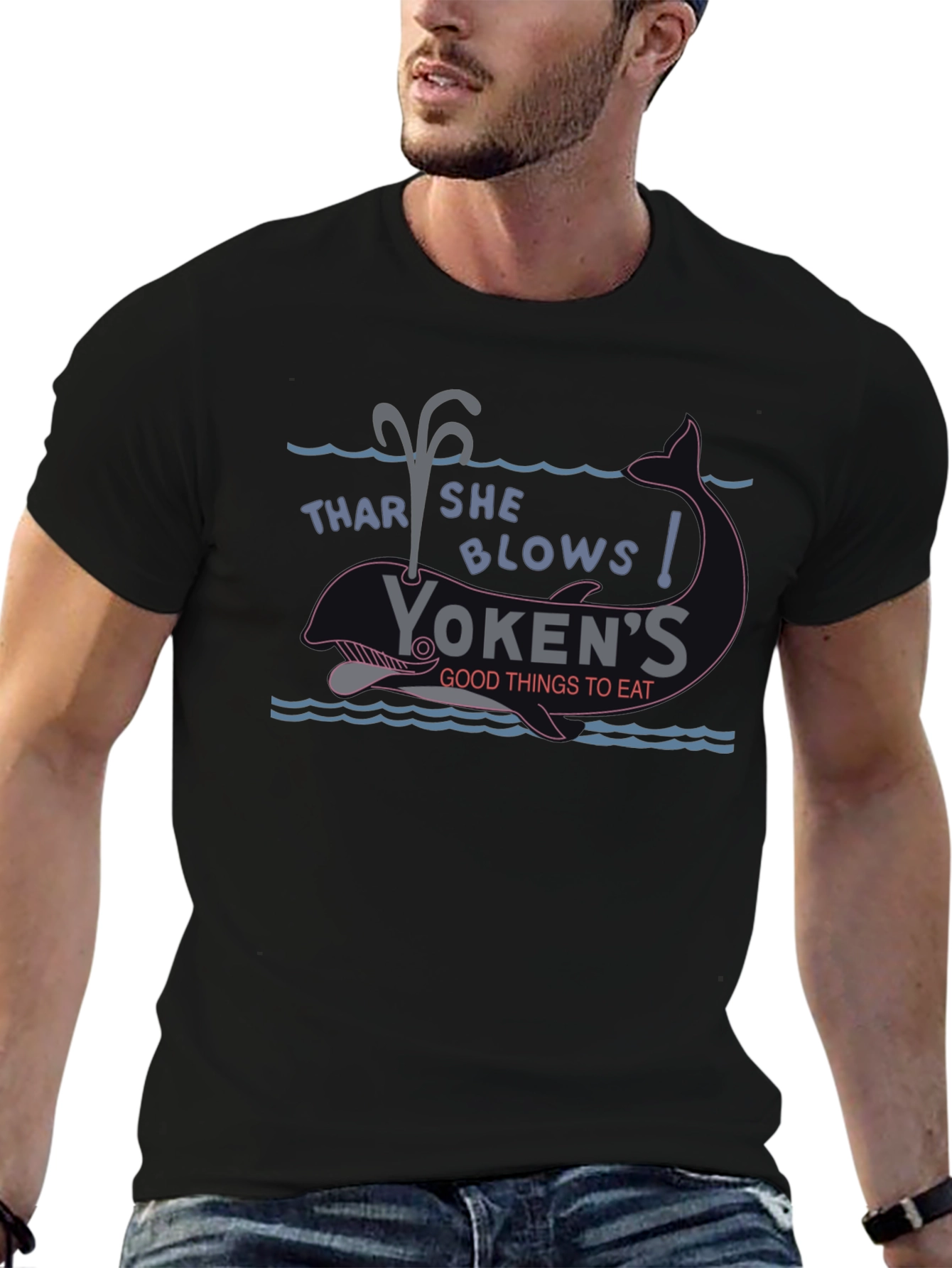 Yokens Thar She Blows Graphic Tee - Black
