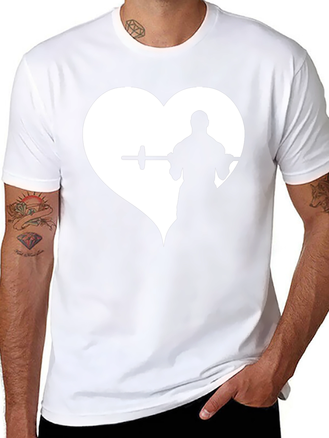 Weightlifting Heart T-Shirt - Black