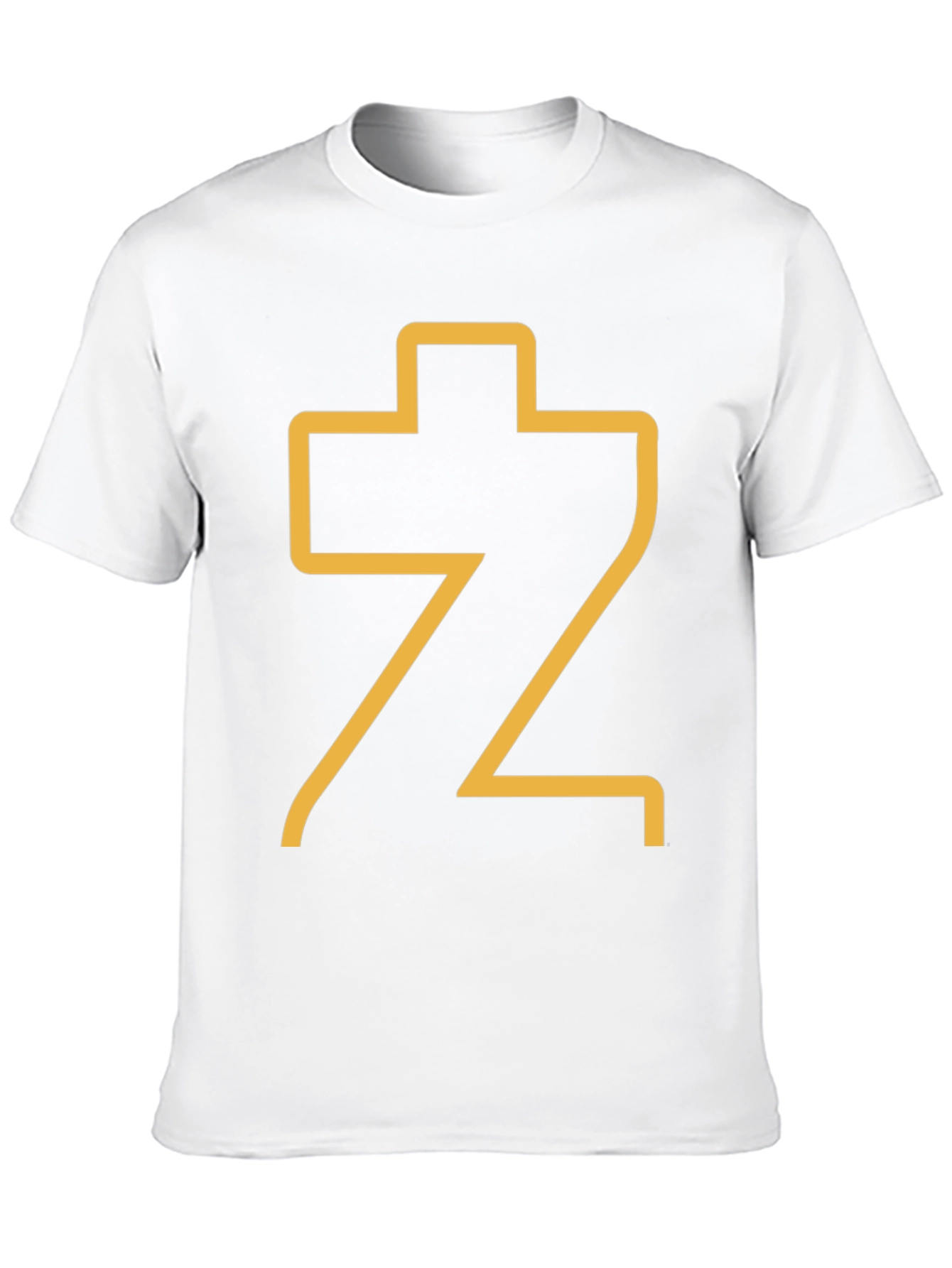 Abstract Gold Graphic Print Black T-Shirt