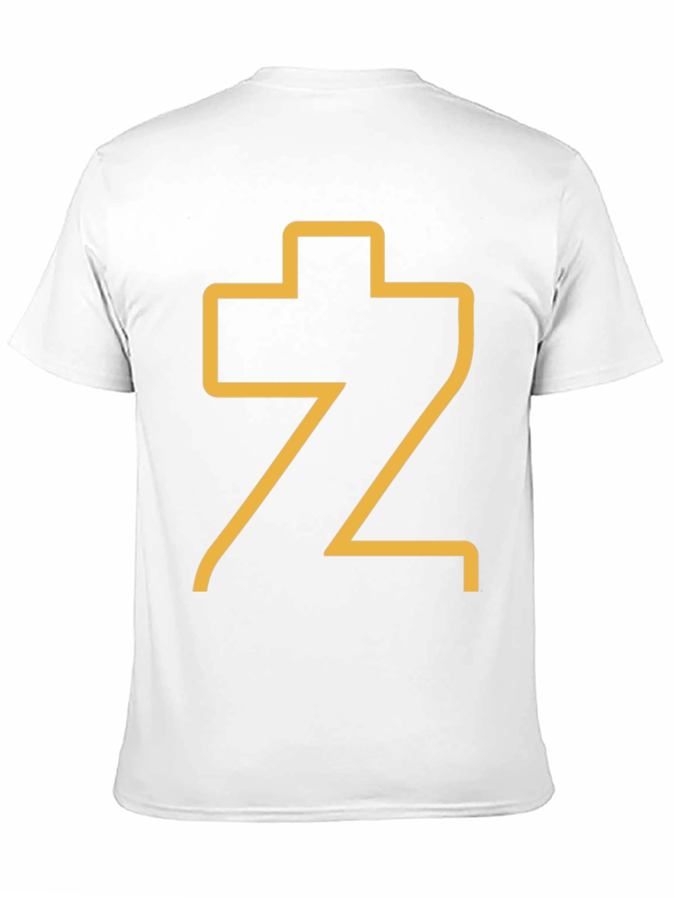 Abstract Gold Graphic Print Black T-Shirt