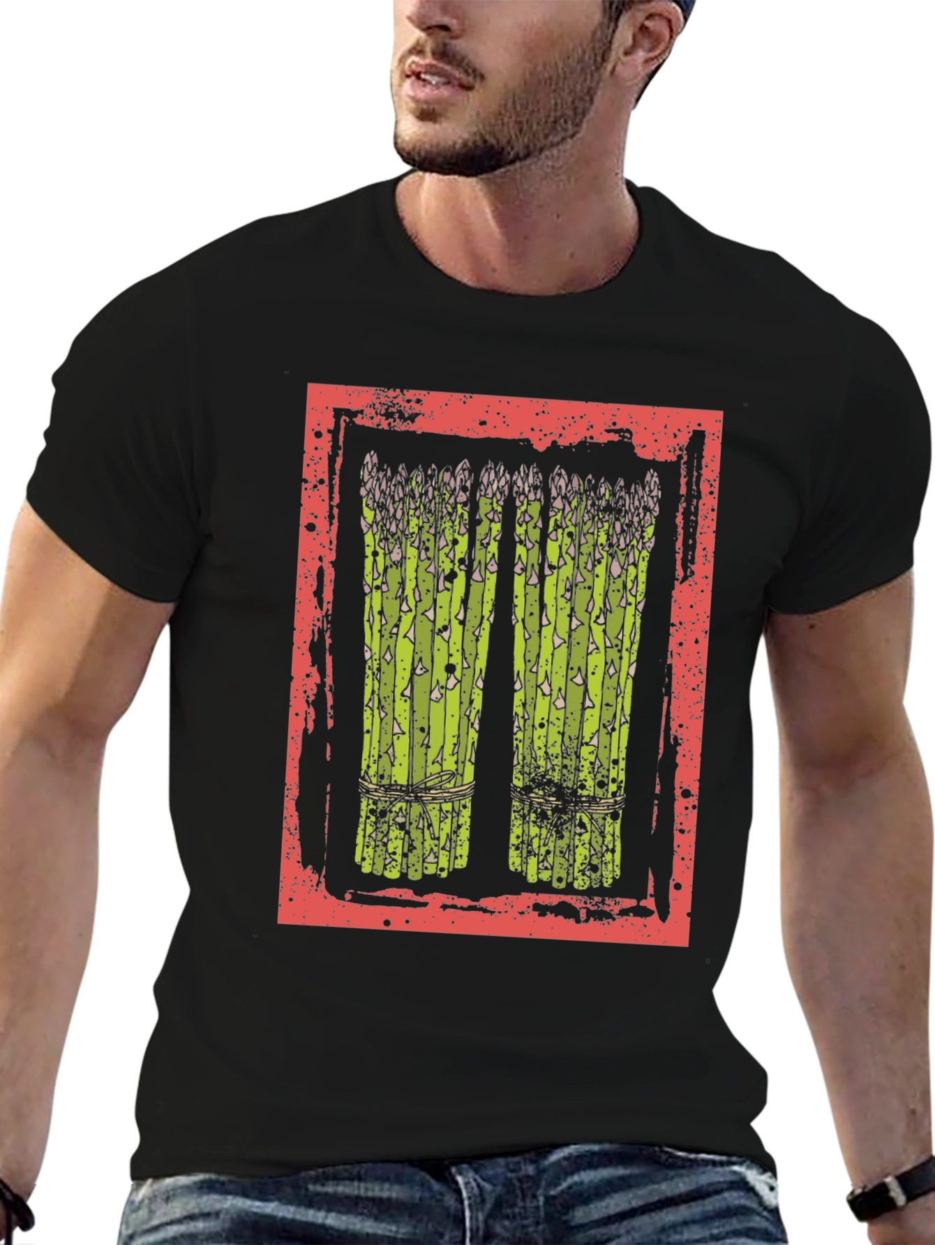 Asparagus Graphic Tee - Trendy Foodie T-Shirt