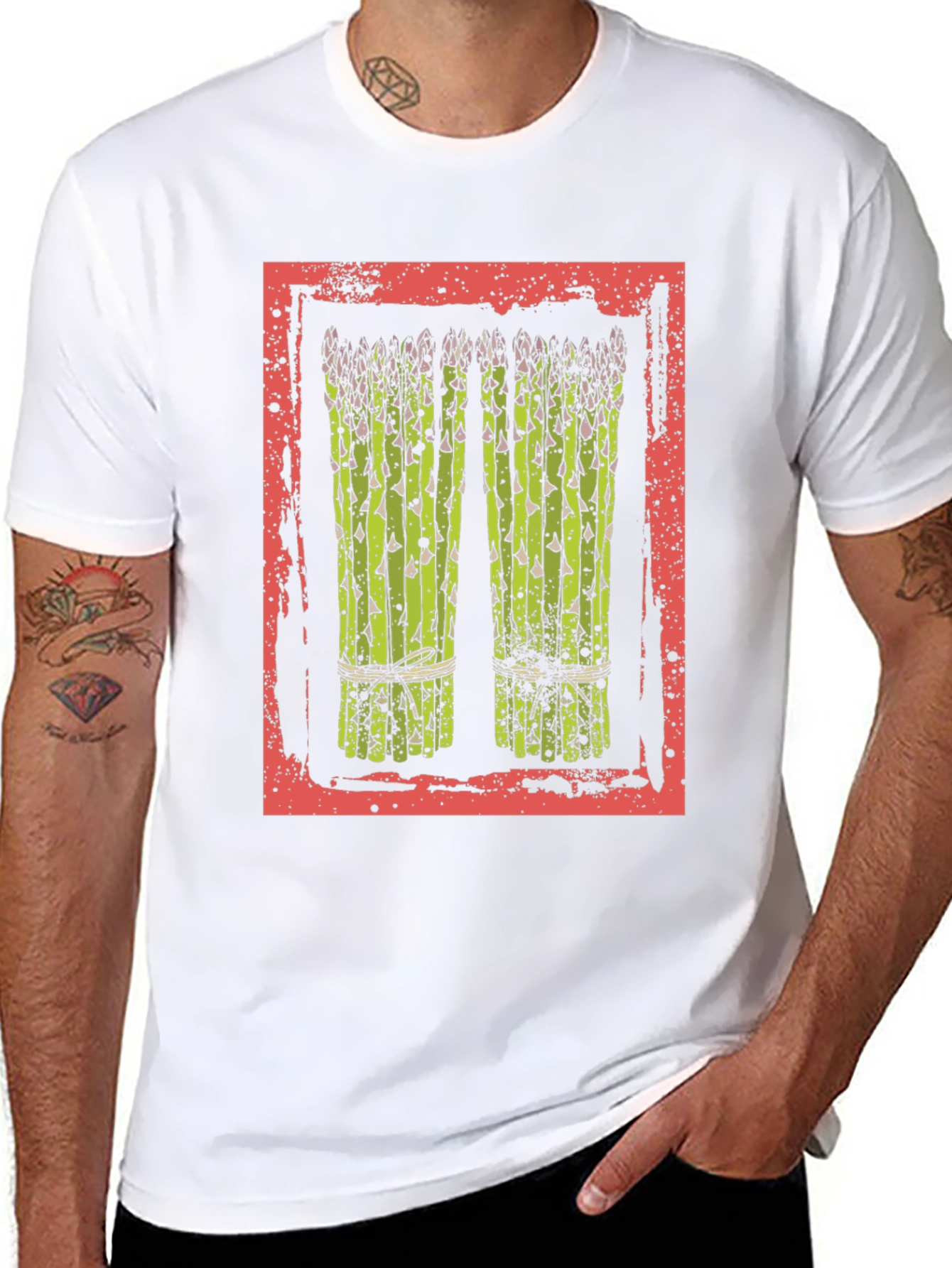 Asparagus Graphic Tee - Trendy Foodie T-Shirt