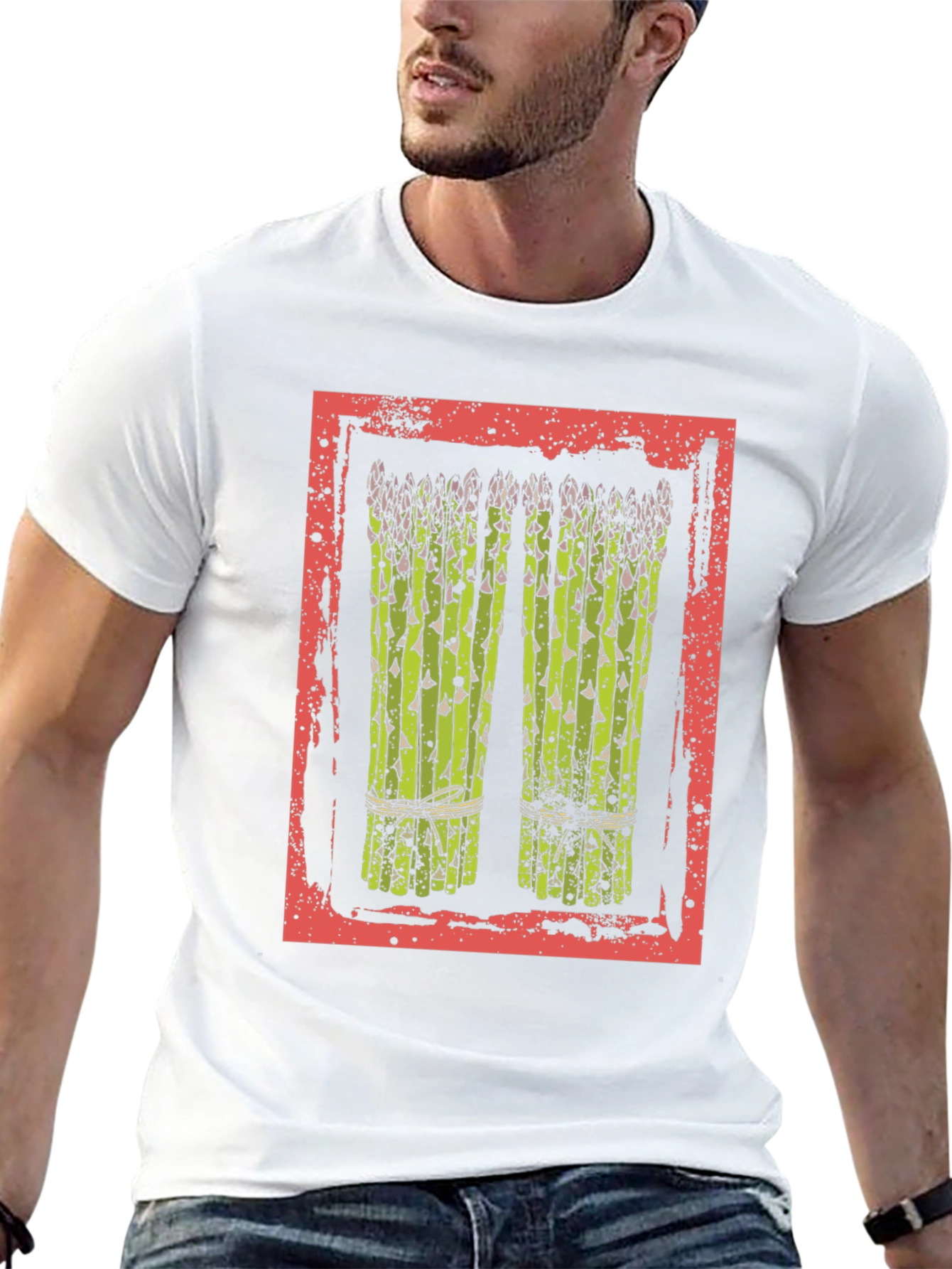 Asparagus Graphic Tee - Trendy Foodie T-Shirt