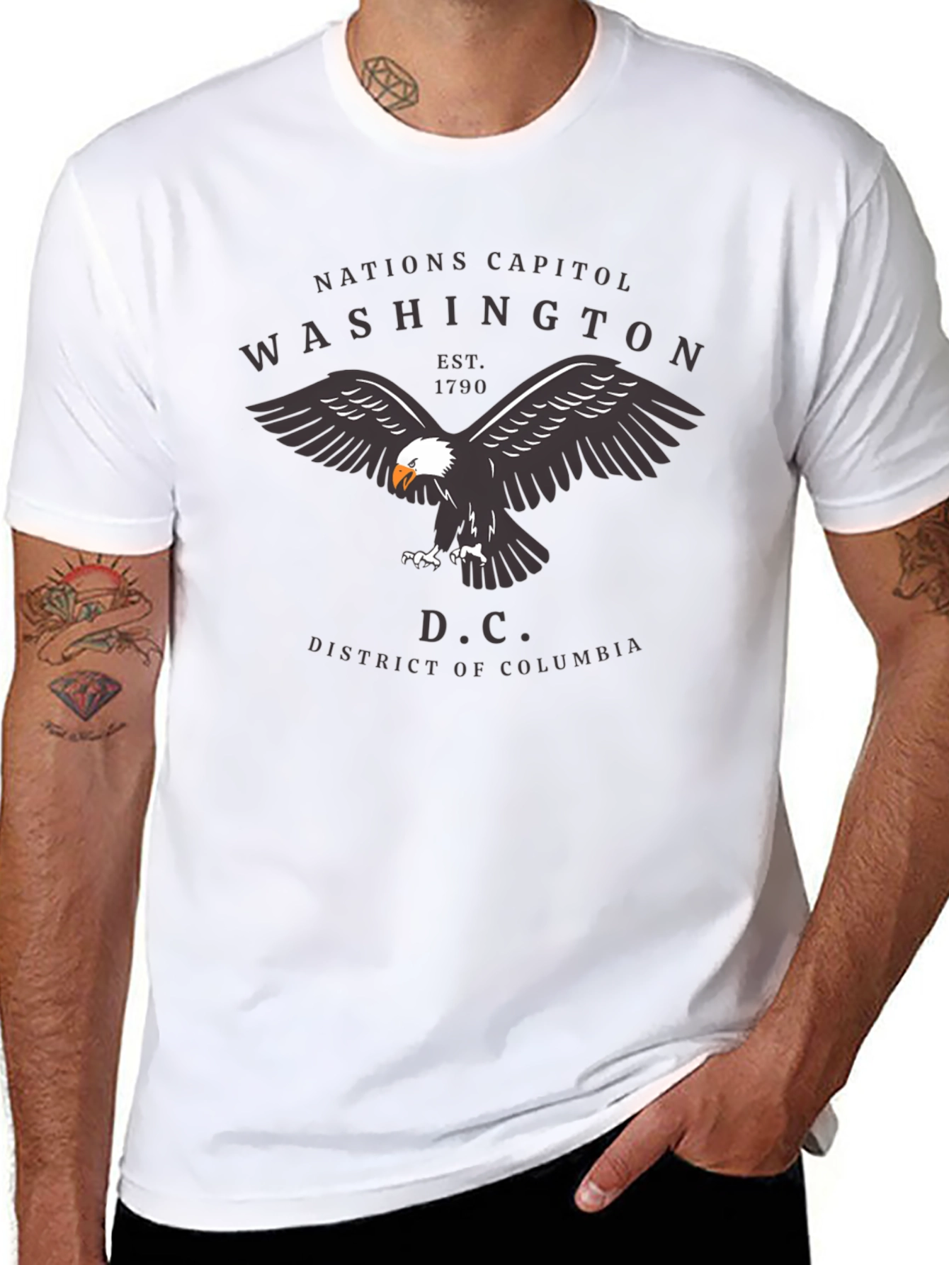 Washington D.C. Eagle Graphic T-Shirt