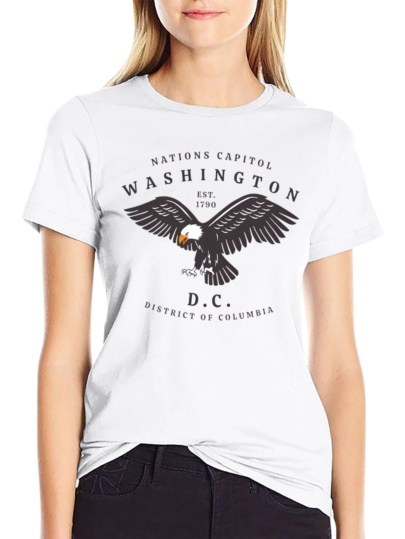 Washington D.C. Eagle Graphic T-Shirt