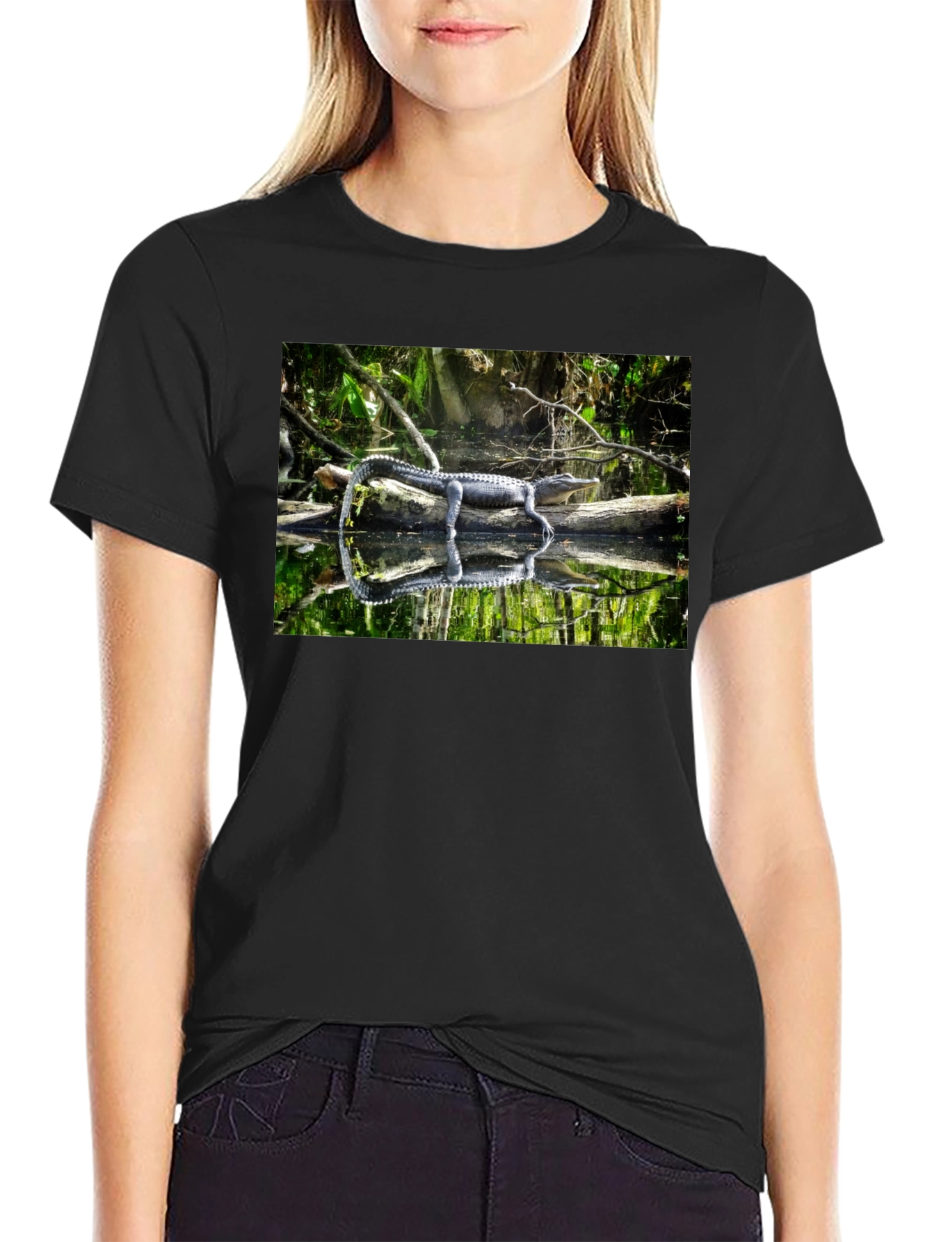 Alligator Reflection Graphic T-Shirt