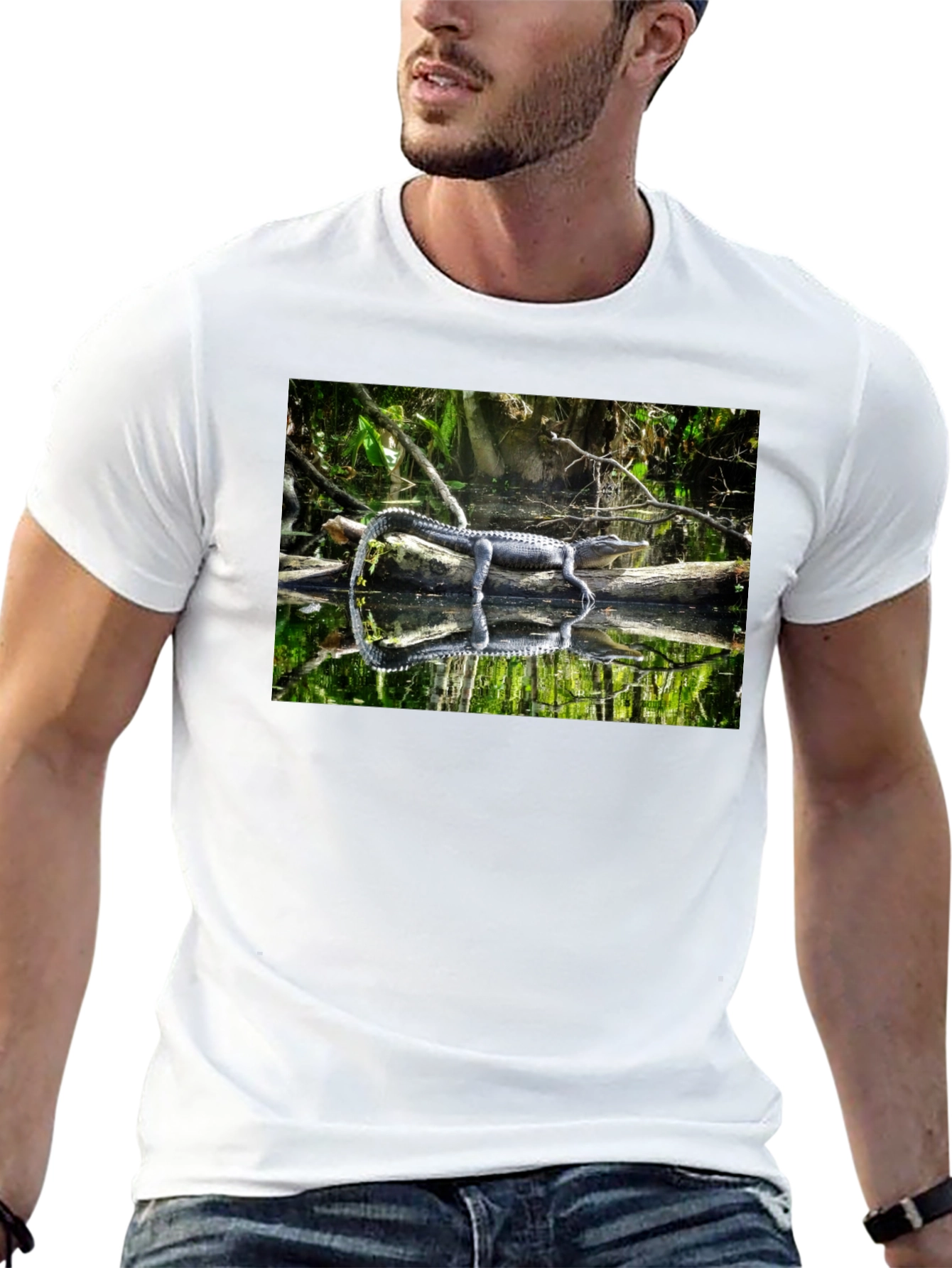 Alligator Reflection Graphic T-Shirt