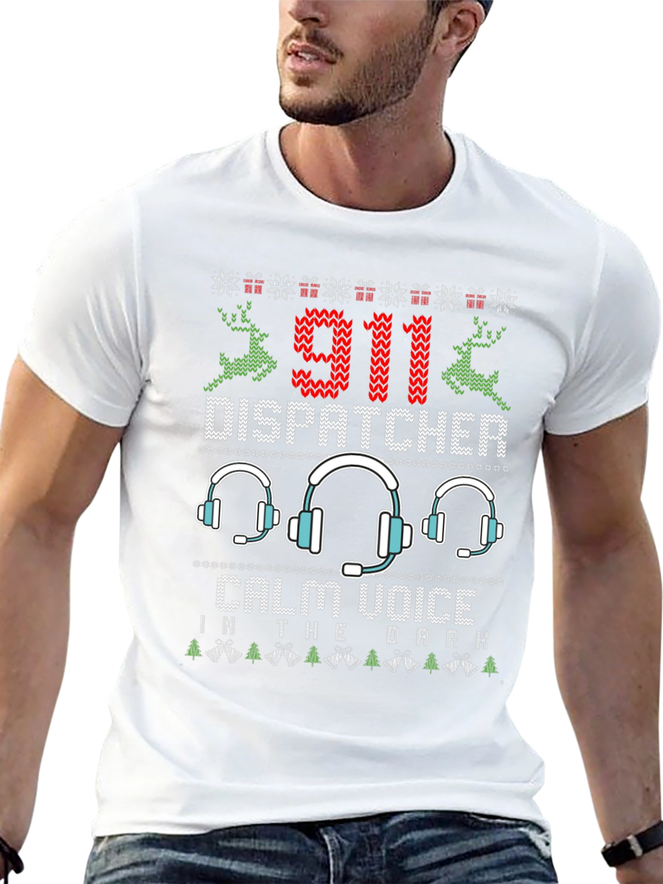 911 Dispatcher Ugly Christmas T-Shirt