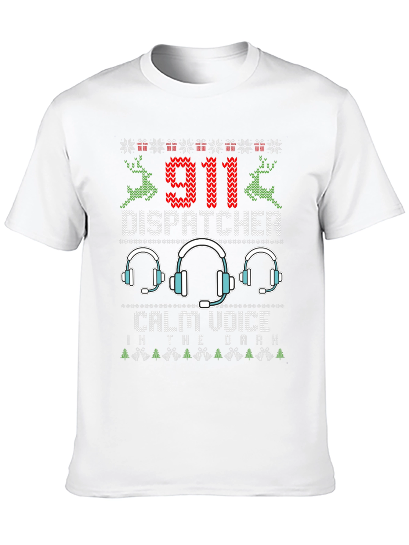 911 Dispatcher Ugly Christmas T-Shirt