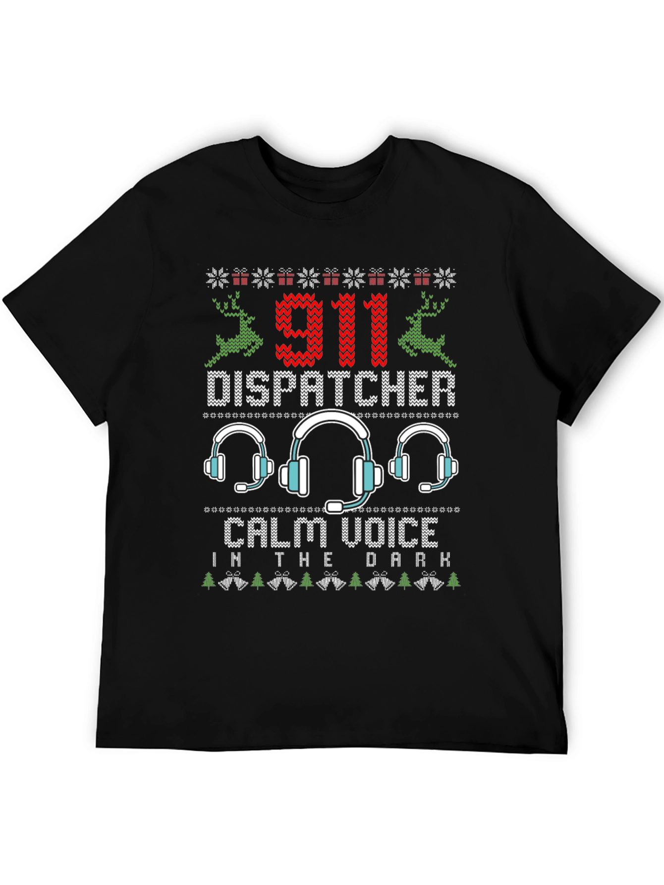 911 Dispatcher Ugly Christmas T-Shirt
