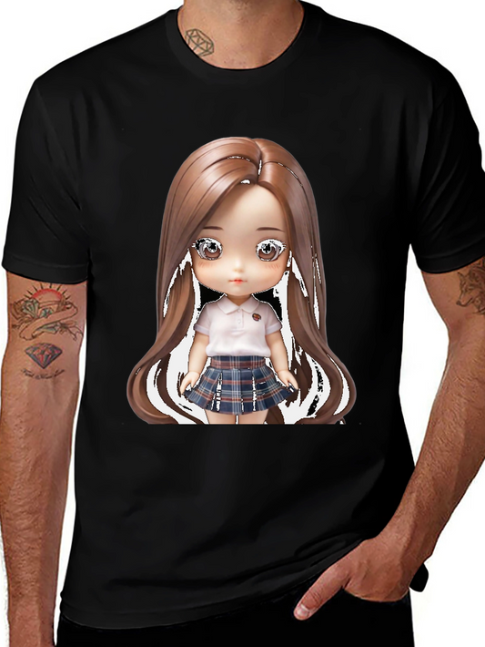 Anime Doll Graphic Tee - Stylish & Unique!