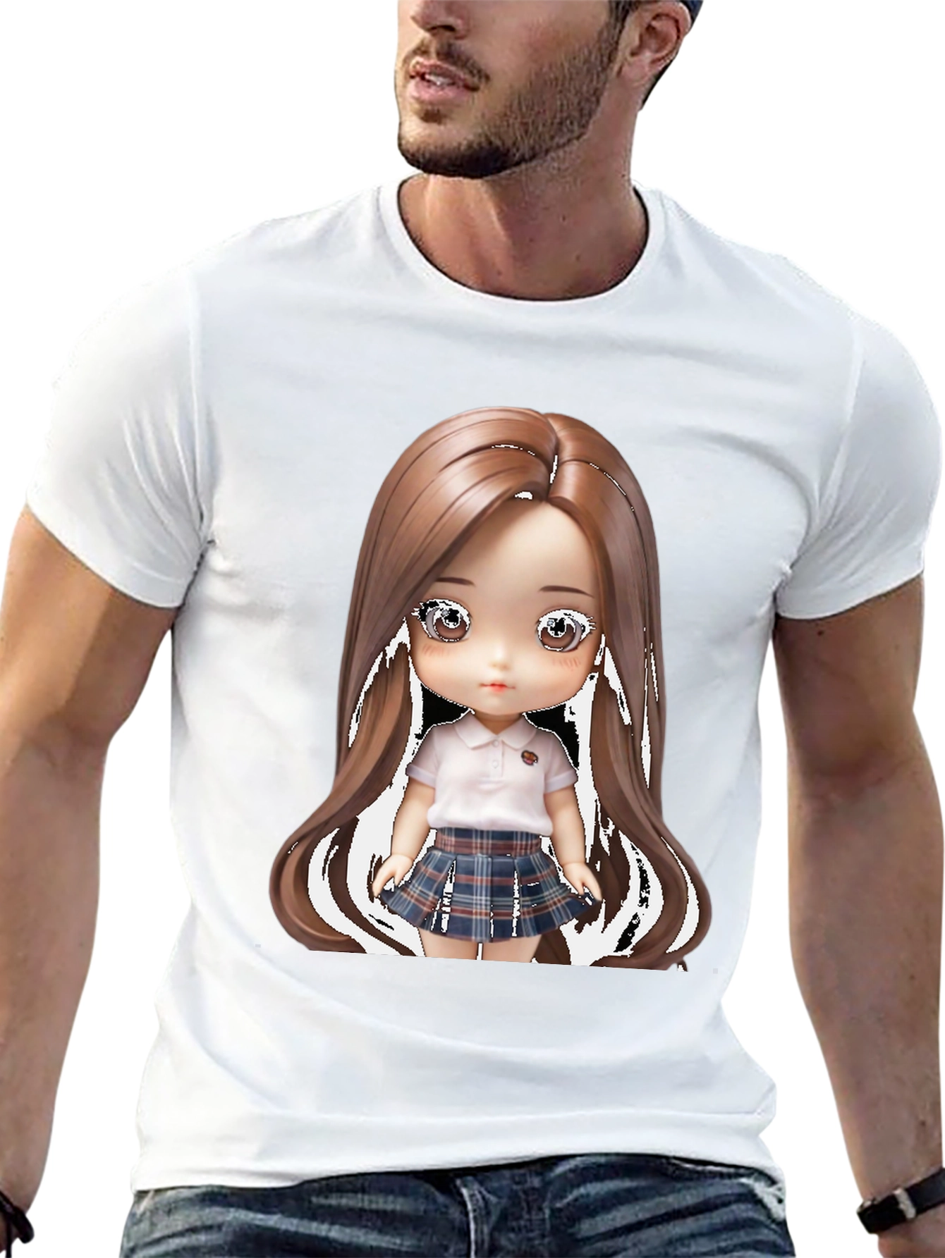 Anime Doll Graphic Tee - Stylish & Unique!