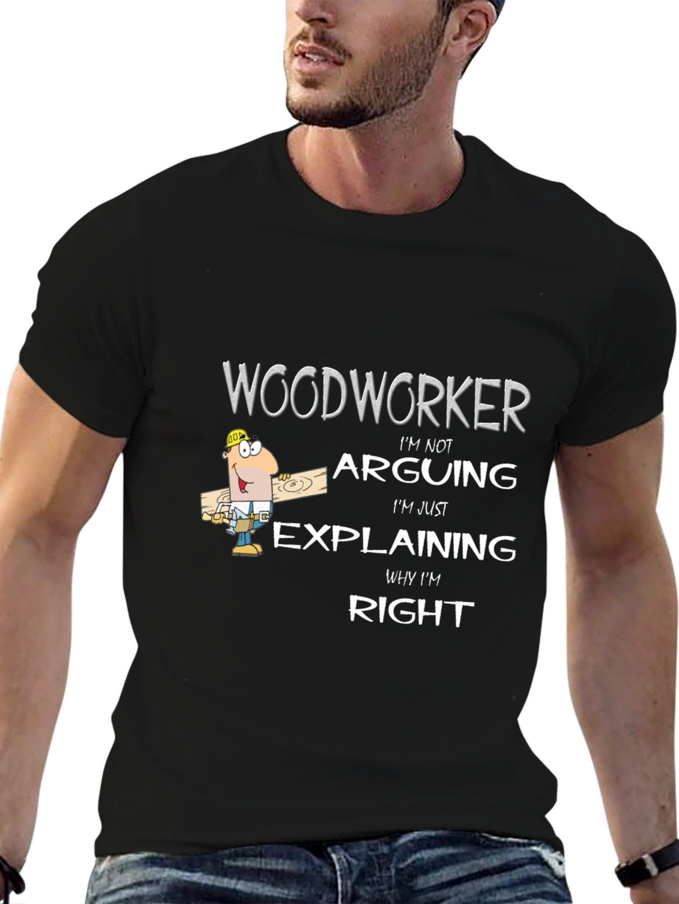 Woodworker Arguing T-Shirt - Funny Woodworking Tee