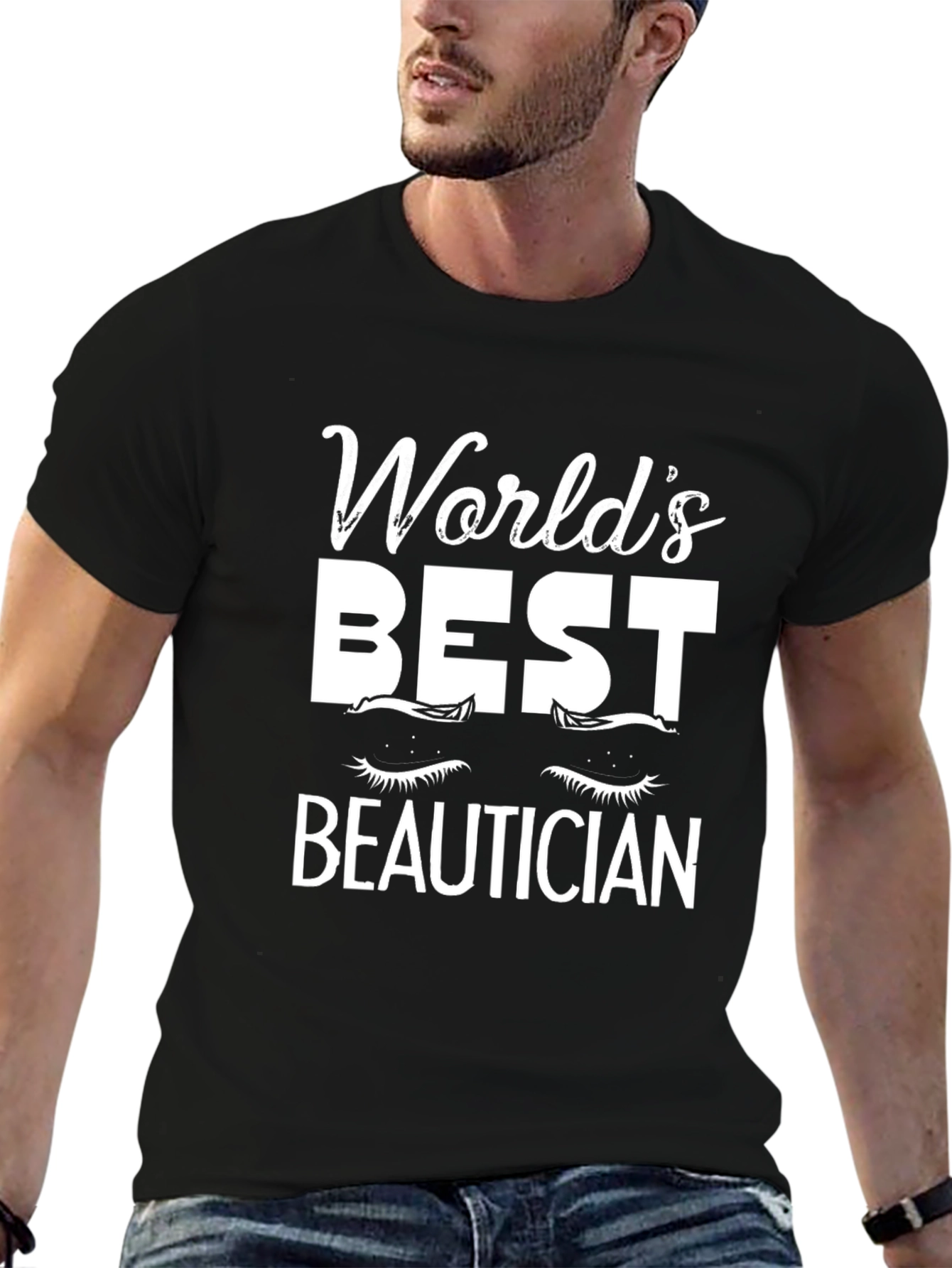 Worlds Best Beautician T-Shirt - Black