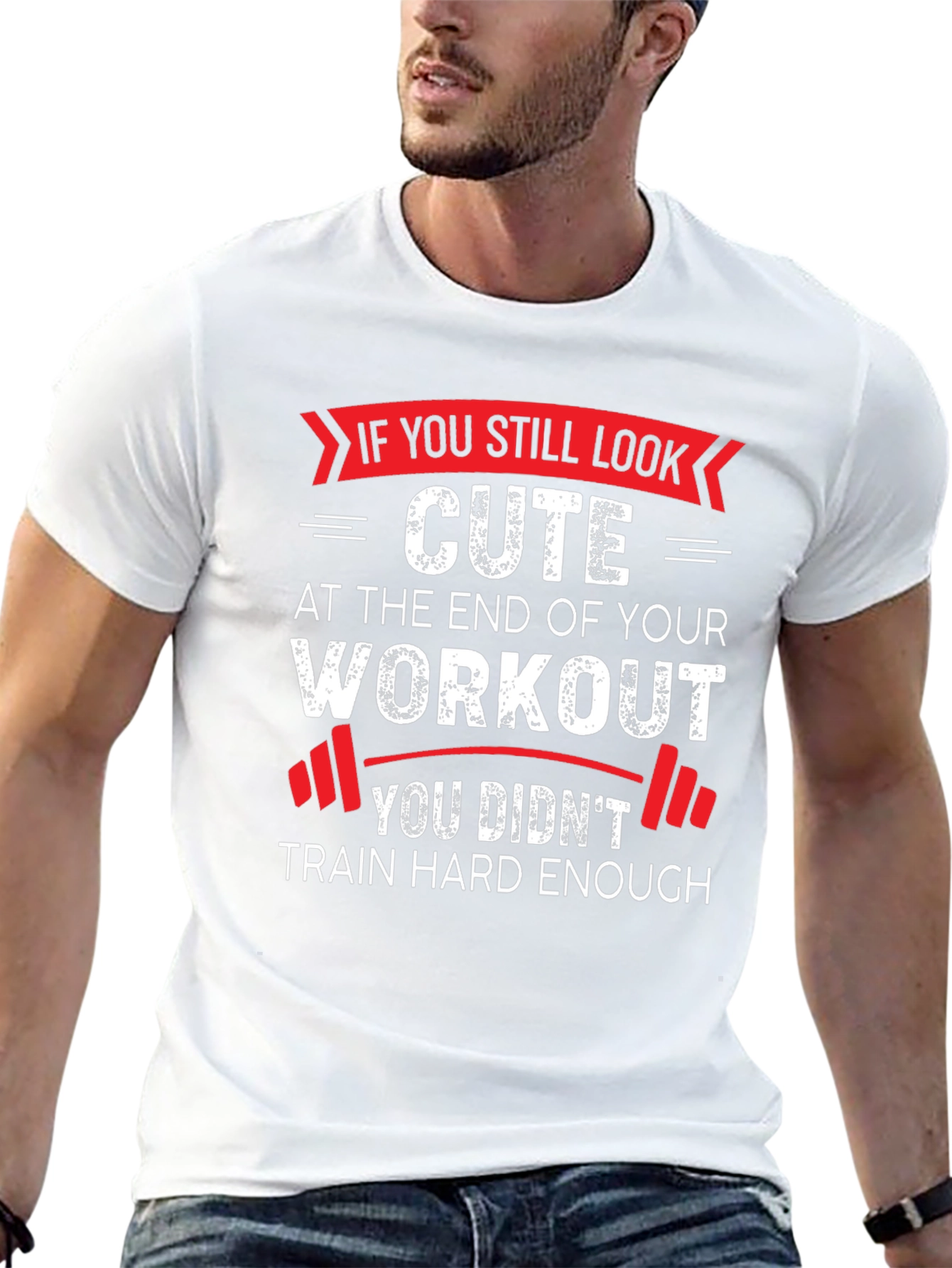 Workout Motivation Graphic Tee - Train Hard Enough!