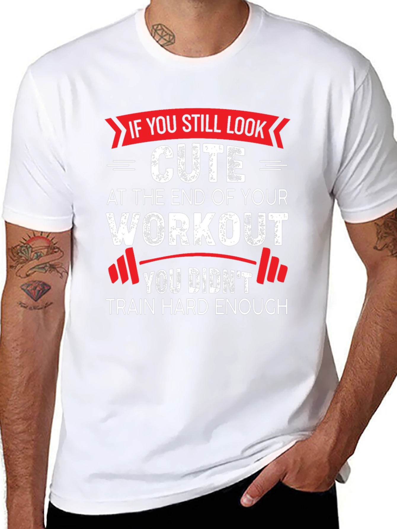 Workout Motivation Graphic Tee - Train Hard Enough!