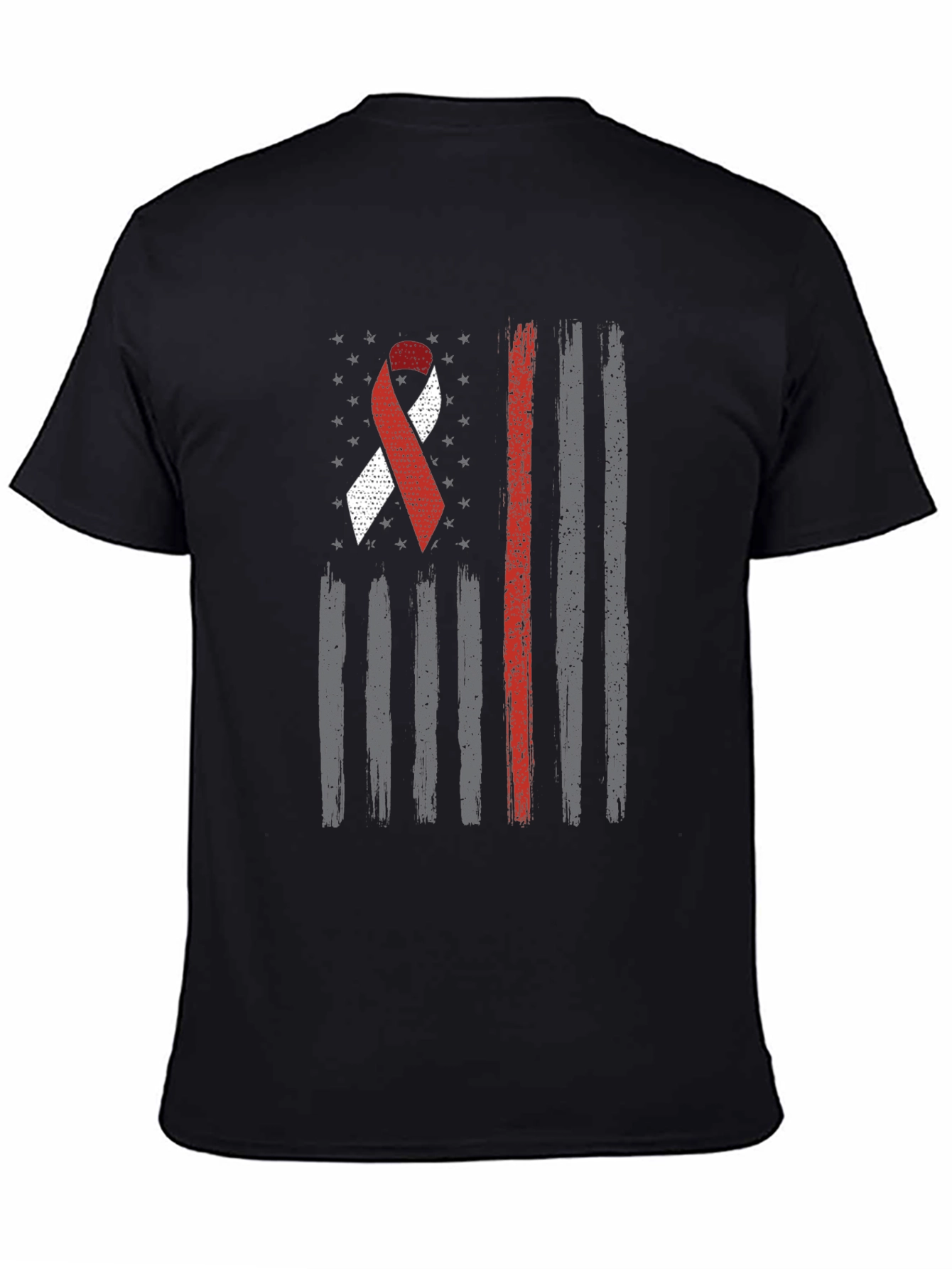 American Flag Awareness Ribbon Graphic Tee