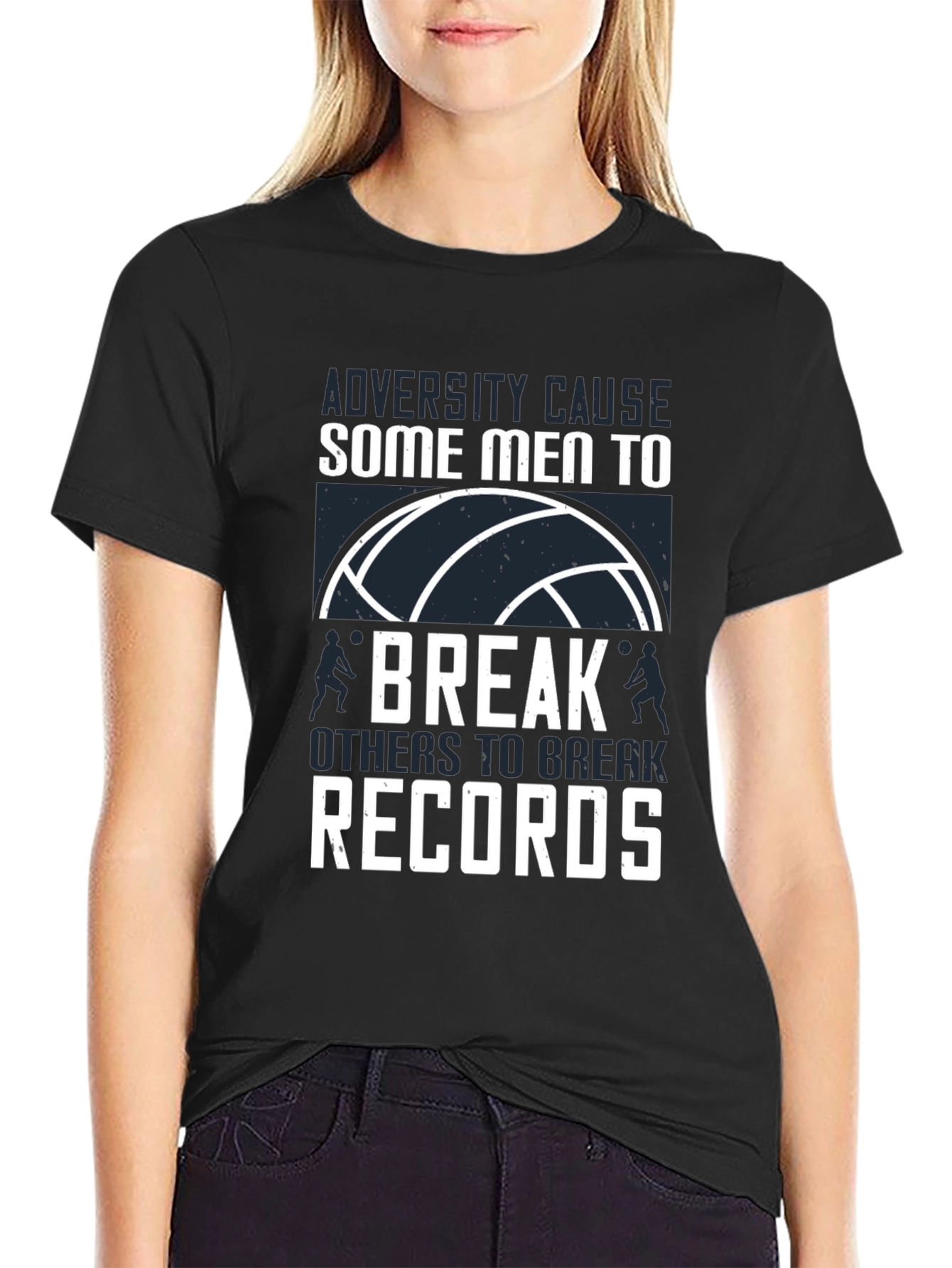 Volleyball T-Shirt: Adversity Breaks Records
