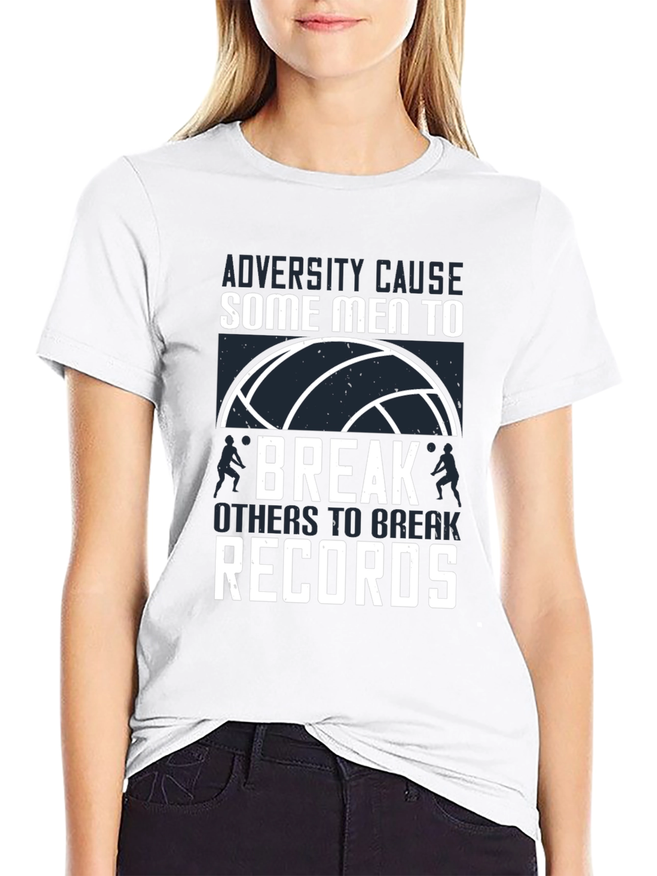 Volleyball T-Shirt: Adversity Breaks Records