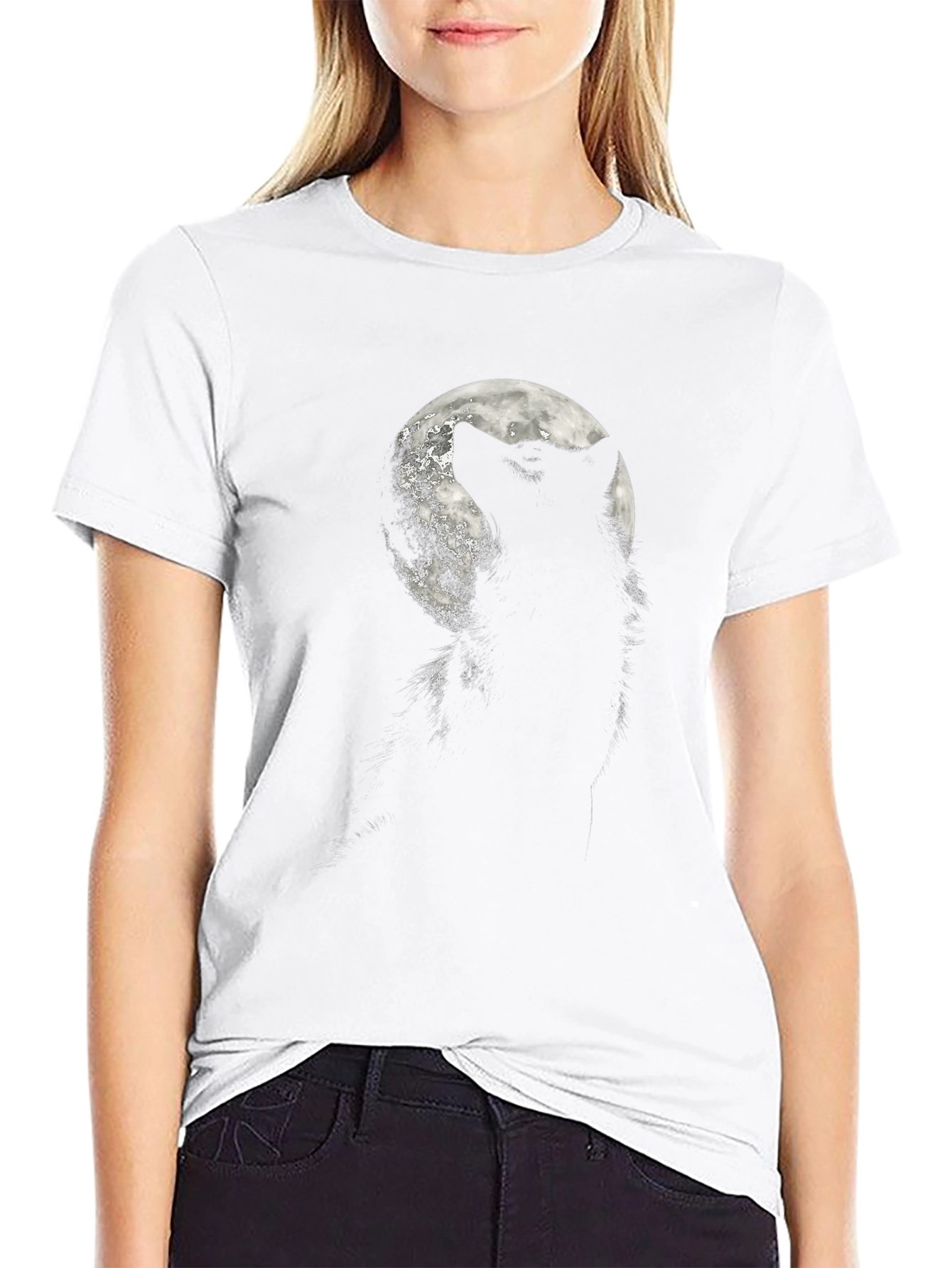 Wolf Moon Graphic Tee - Mens Black T-Shirt