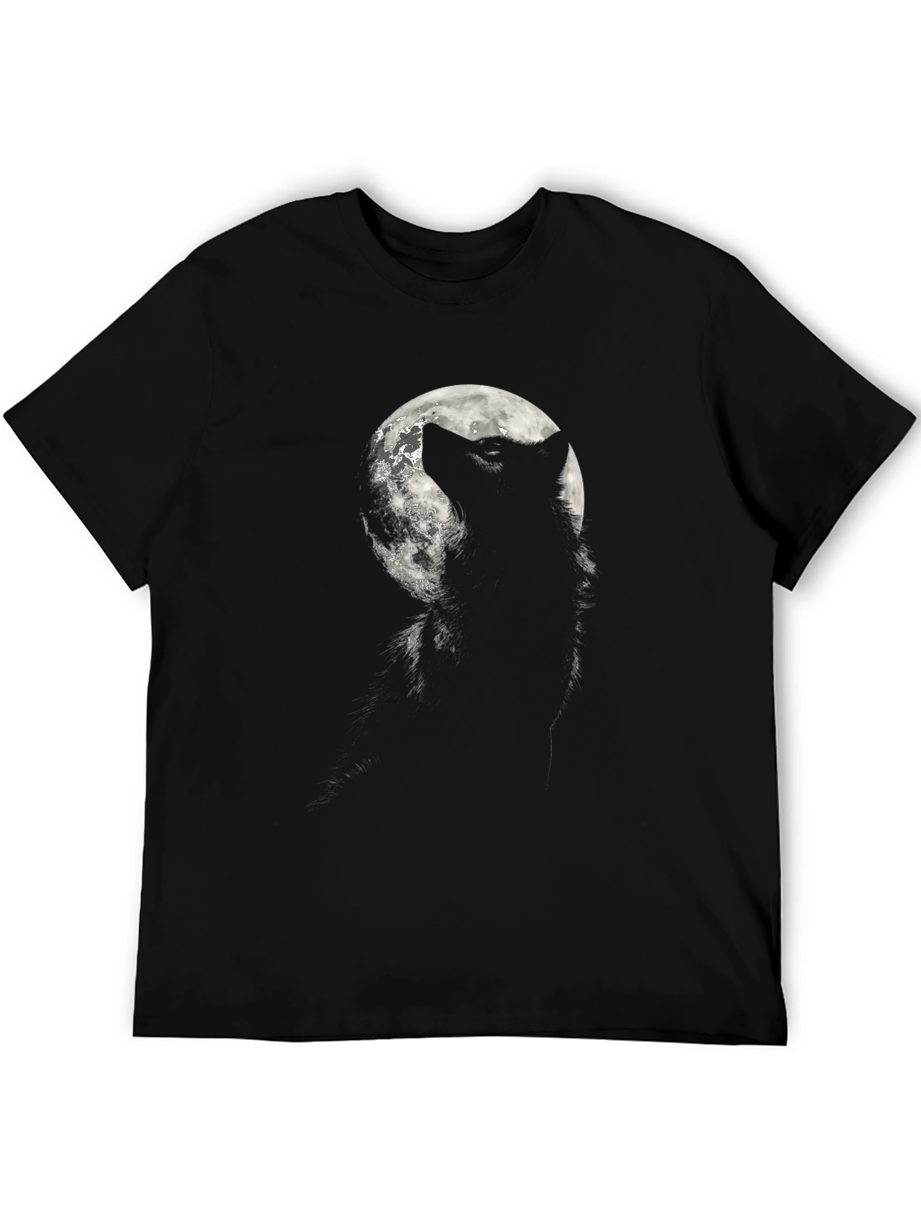 Wolf Moon Graphic Tee - Mens Black T-Shirt