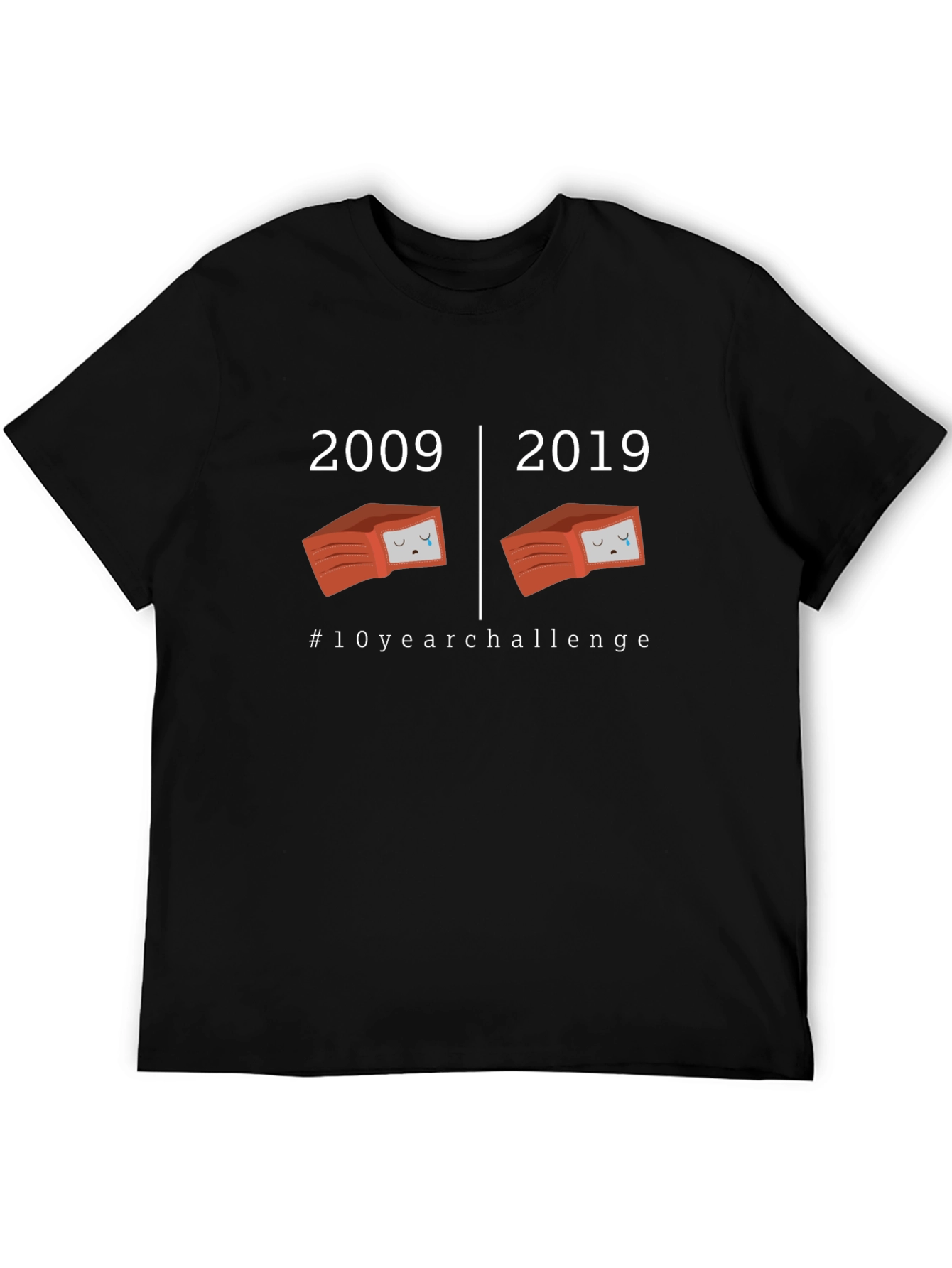 2009 vs 2019 #10yearchallenge Black T-Shirt