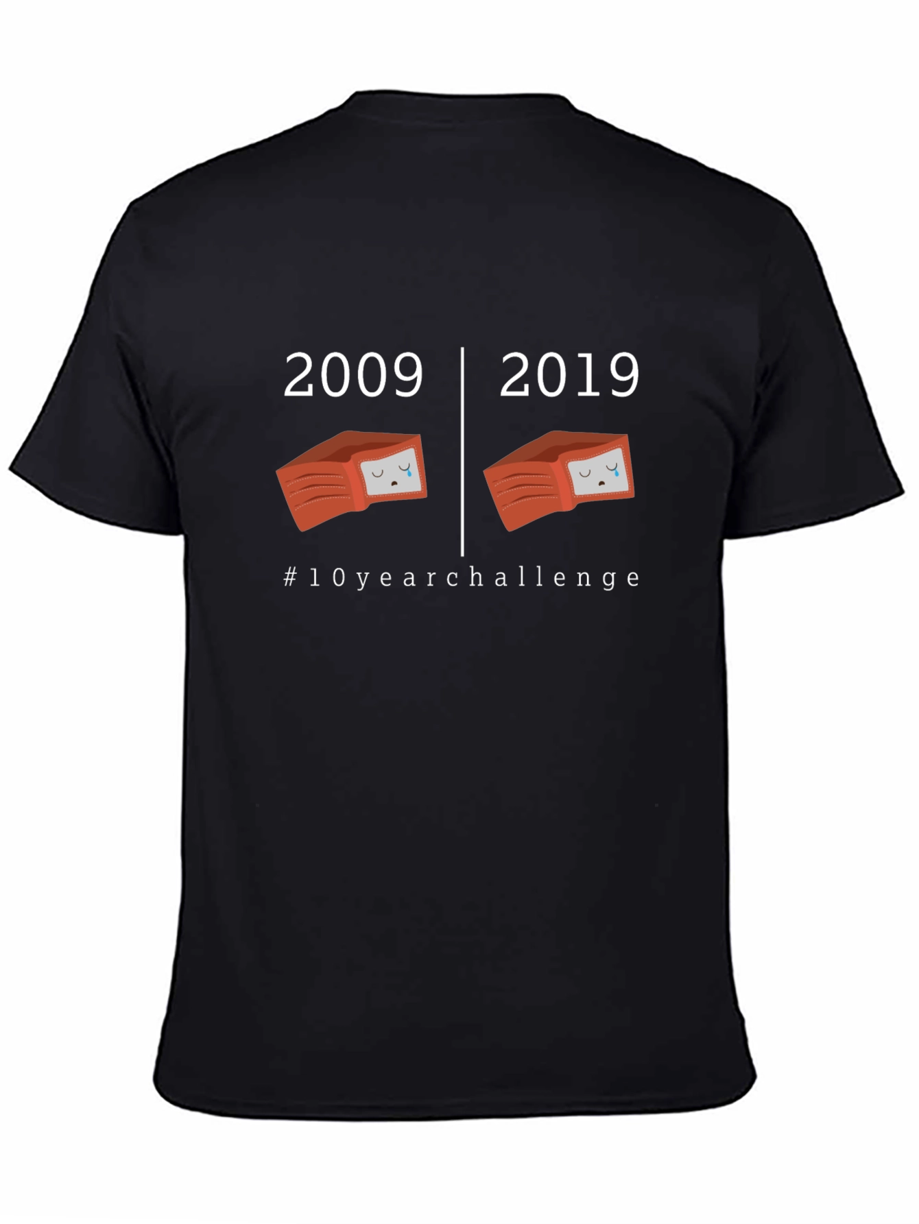 2009 vs 2019 #10yearchallenge Black T-Shirt