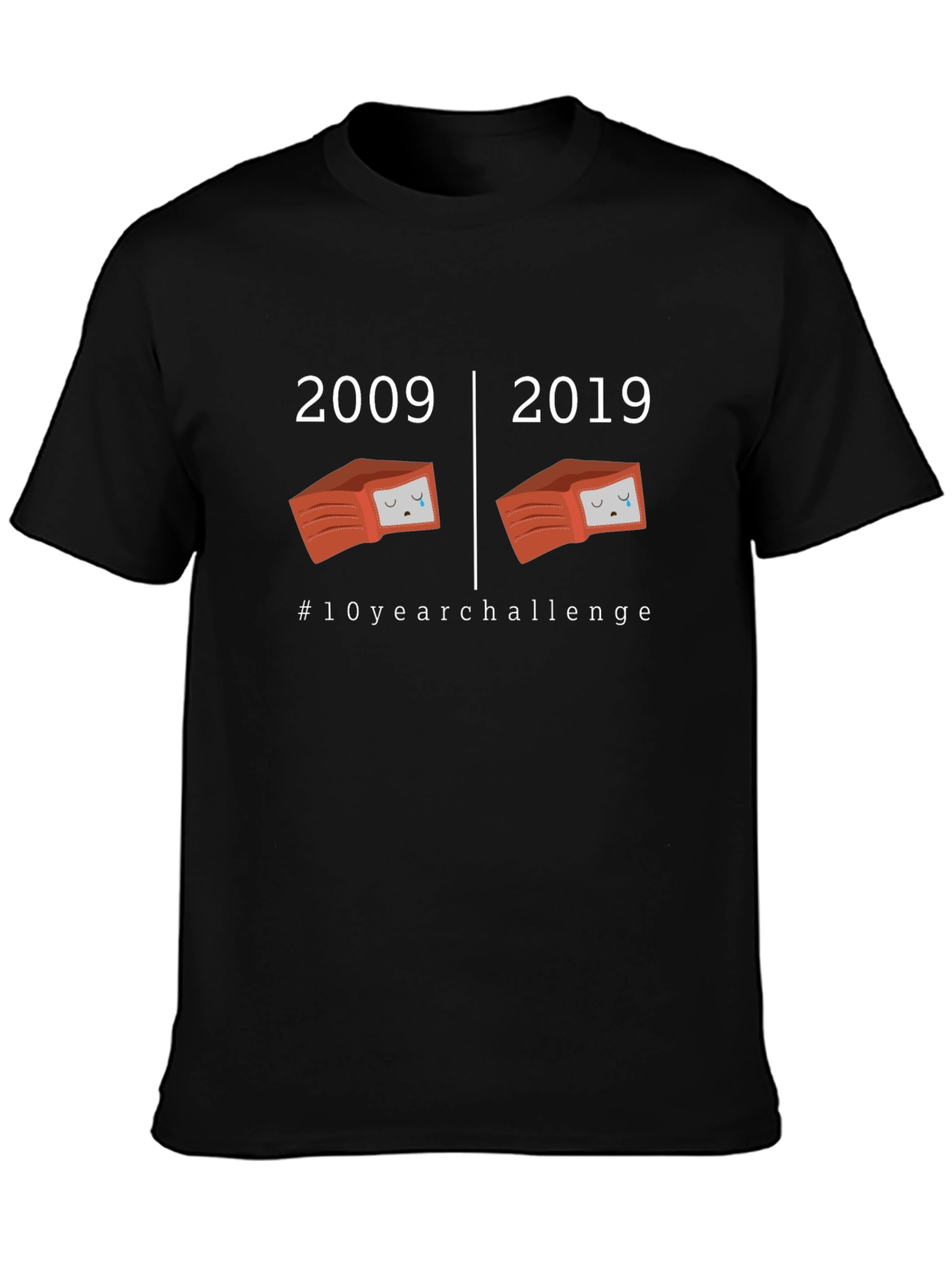 2009 vs 2019 #10yearchallenge Black T-Shirt