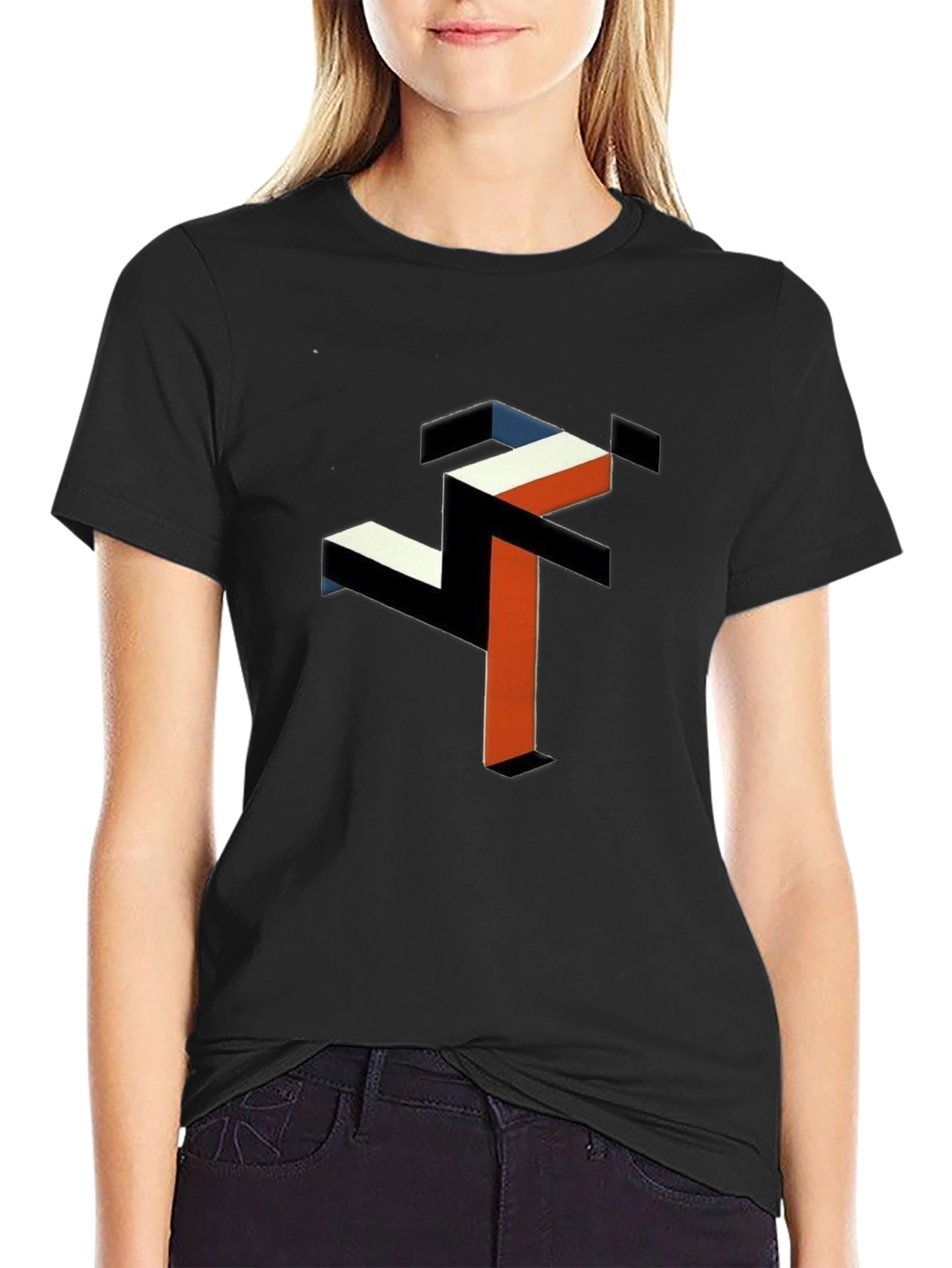 Abstract Geometric Graphic Tee - Modern Art Shirt