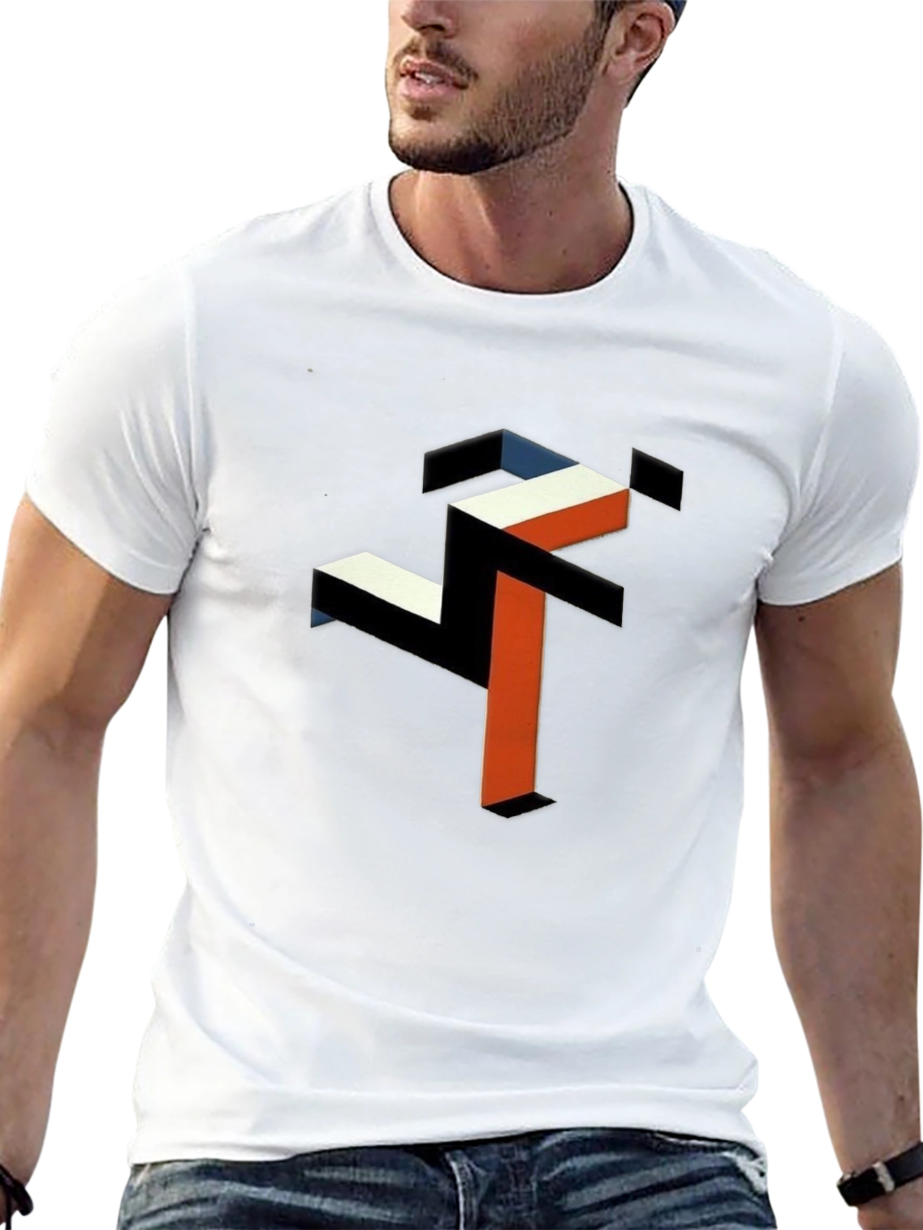 Abstract Geometric Graphic Tee - Modern Art Shirt