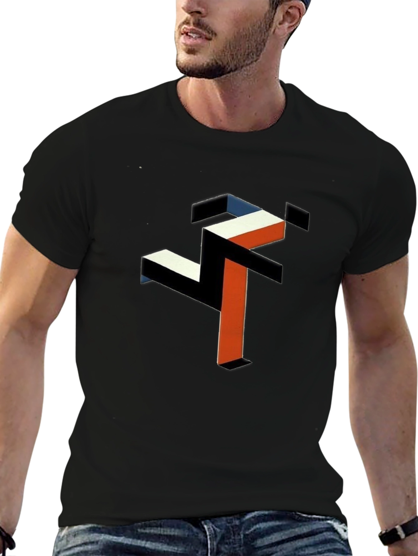 Abstract Geometric Graphic Tee - Modern Art Shirt