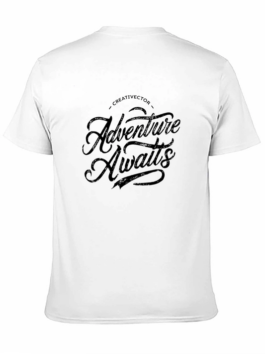 Adventure Awaits Graphic Black T-Shirt
