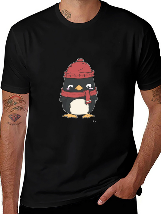 Winter Penguin Graphic Tee - Cozy Comfort
