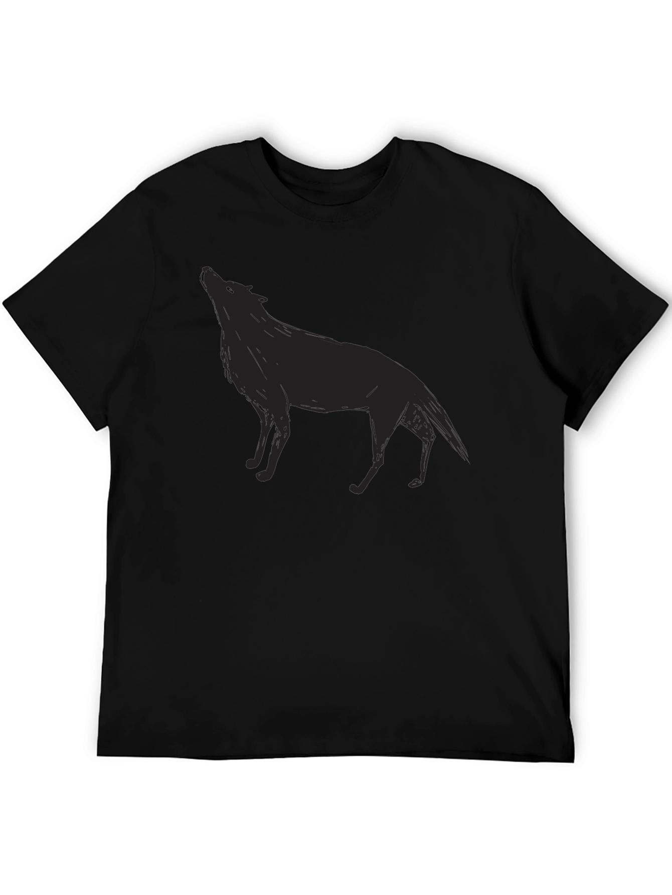 Wolf Silhouette Black T-Shirt