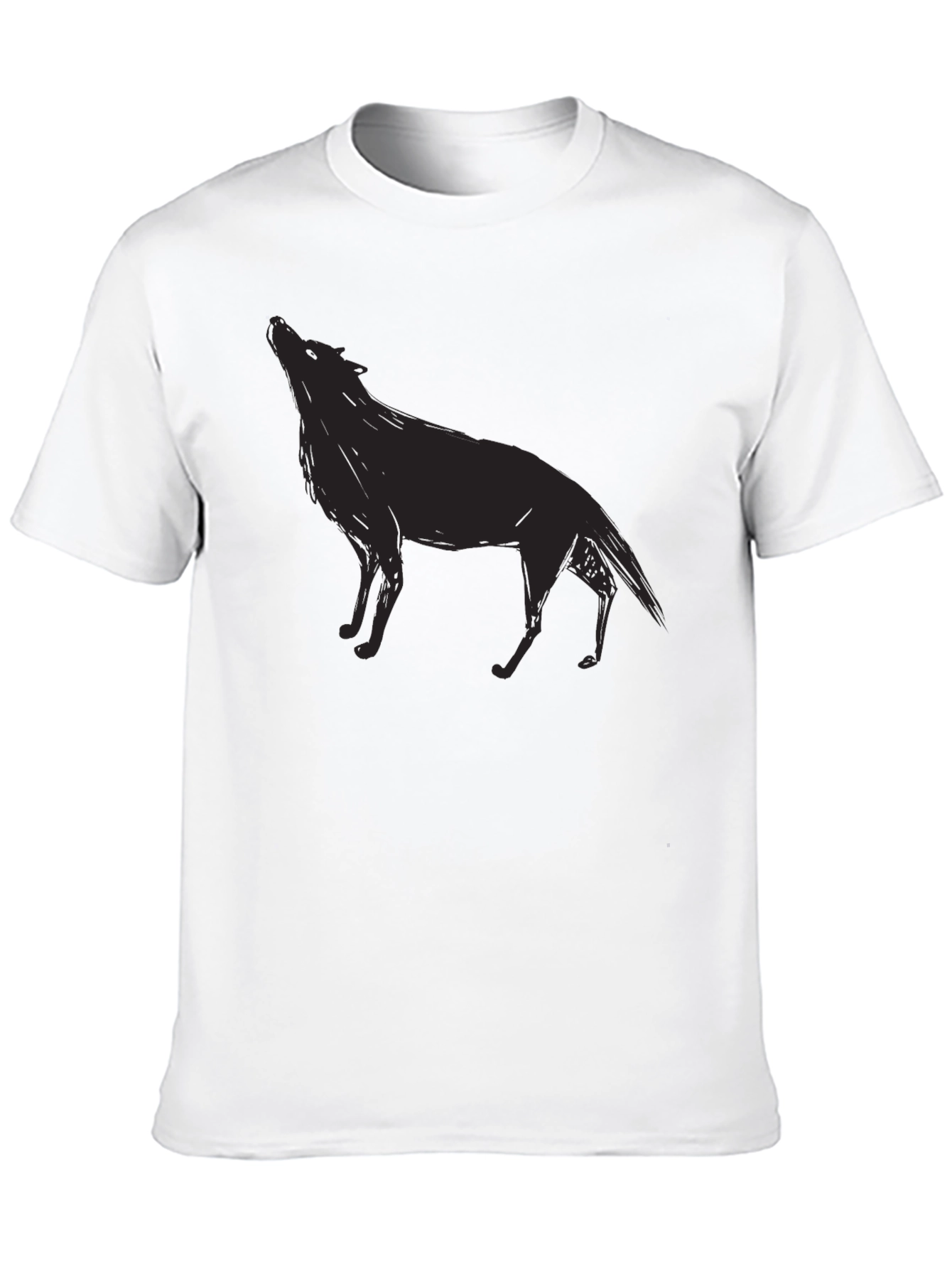 Wolf Silhouette Black T-Shirt