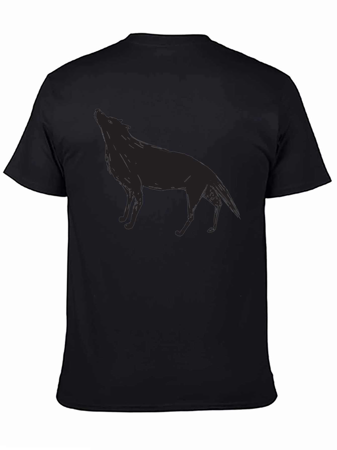 Wolf Silhouette Black T-Shirt