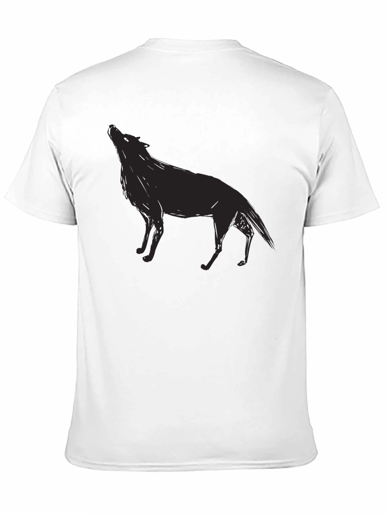 Wolf Silhouette Black T-Shirt